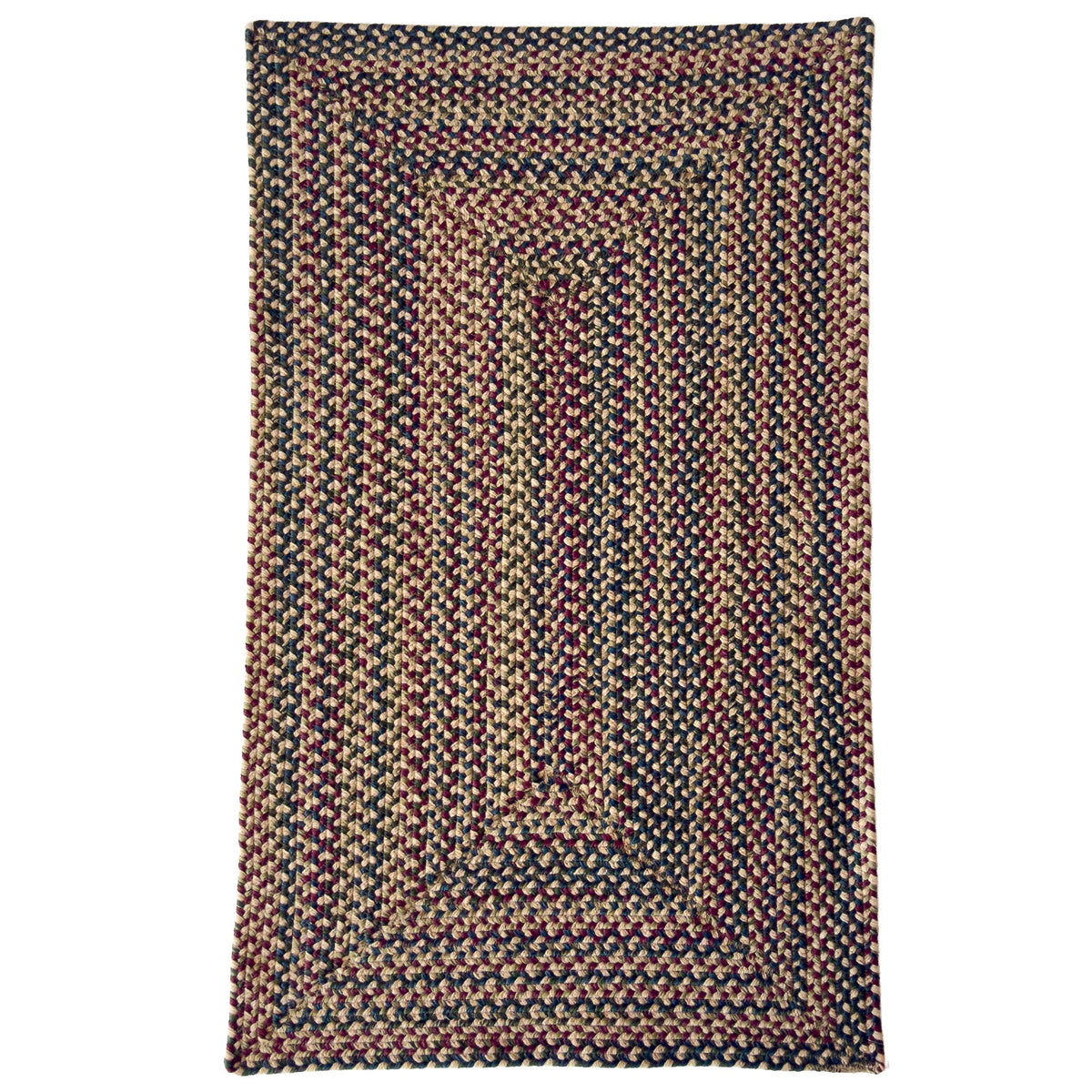 Timber Haven Oatmeal Multi Braided Rug Concentric Rectangle image