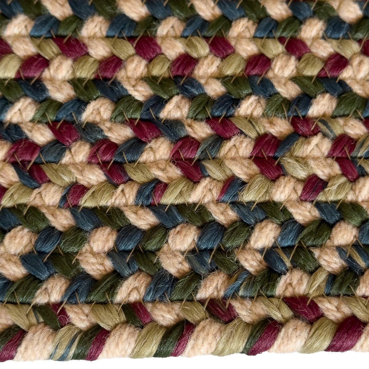 Timber Haven Oatmeal Multi Braided Rug Concentric Rectangle image