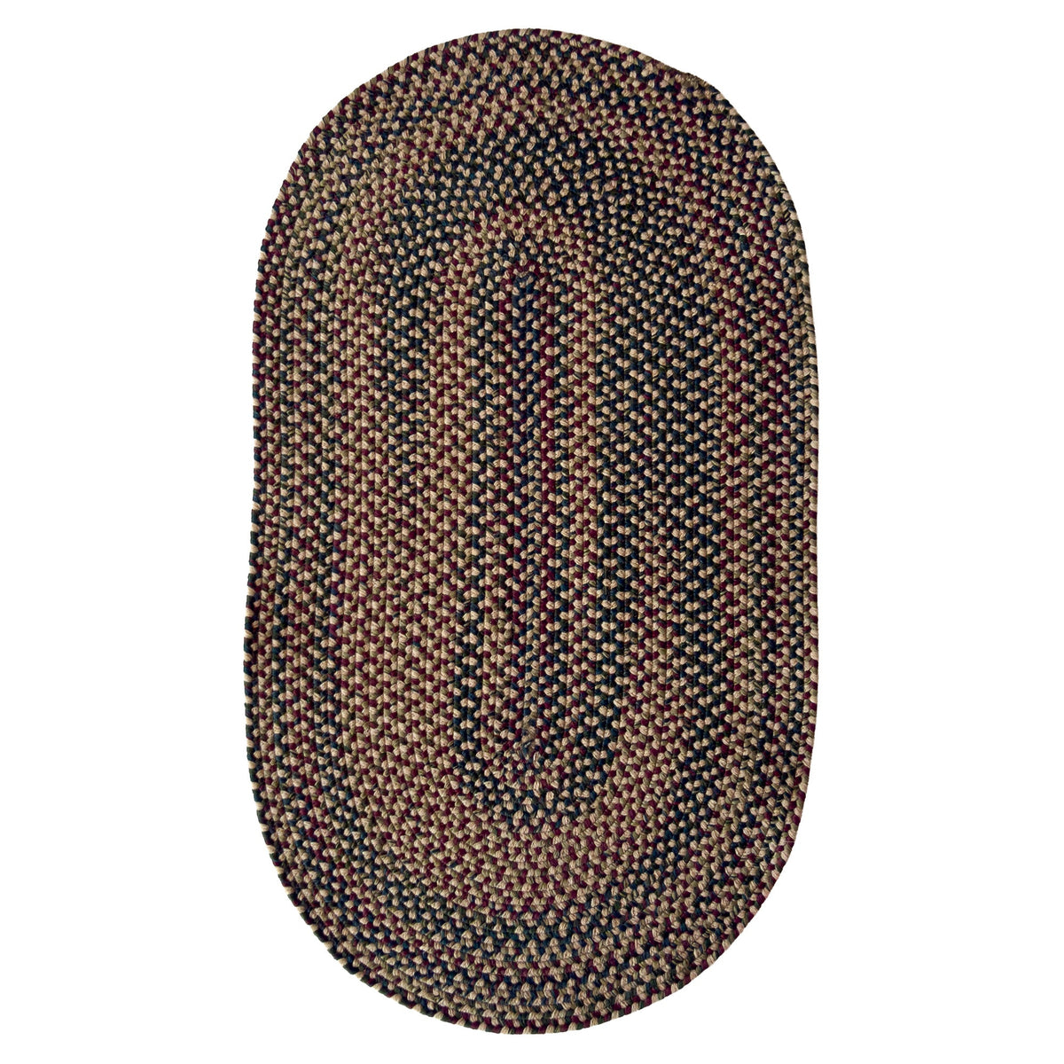 Timber Haven Oatmeal Multi Braided Rug Oval image