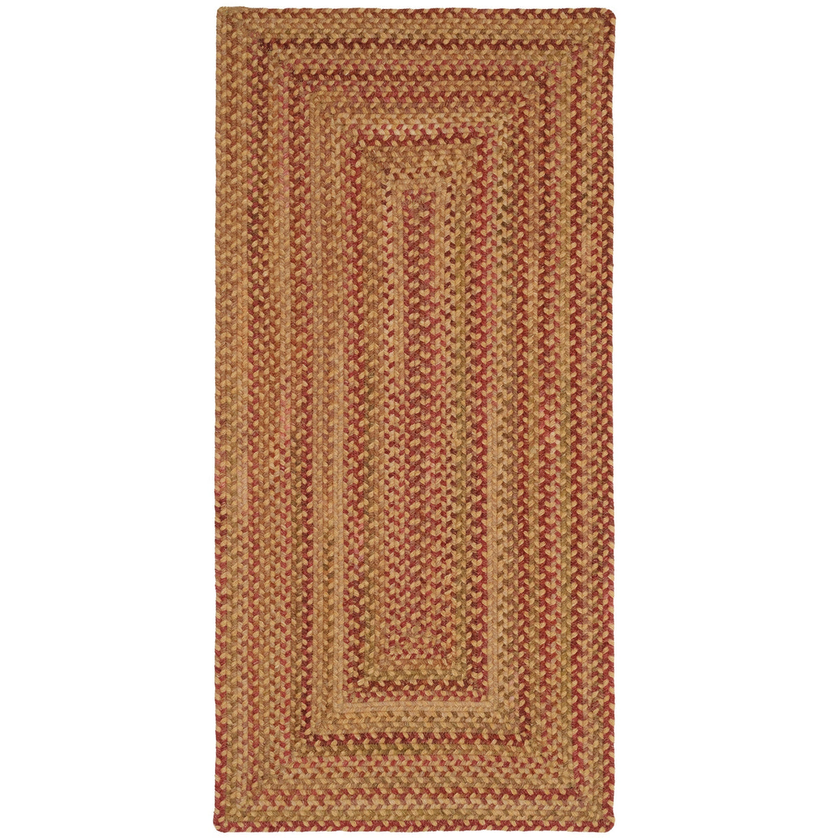 American Classic Harvest Gold Braided Rug Concentric Rectangle image