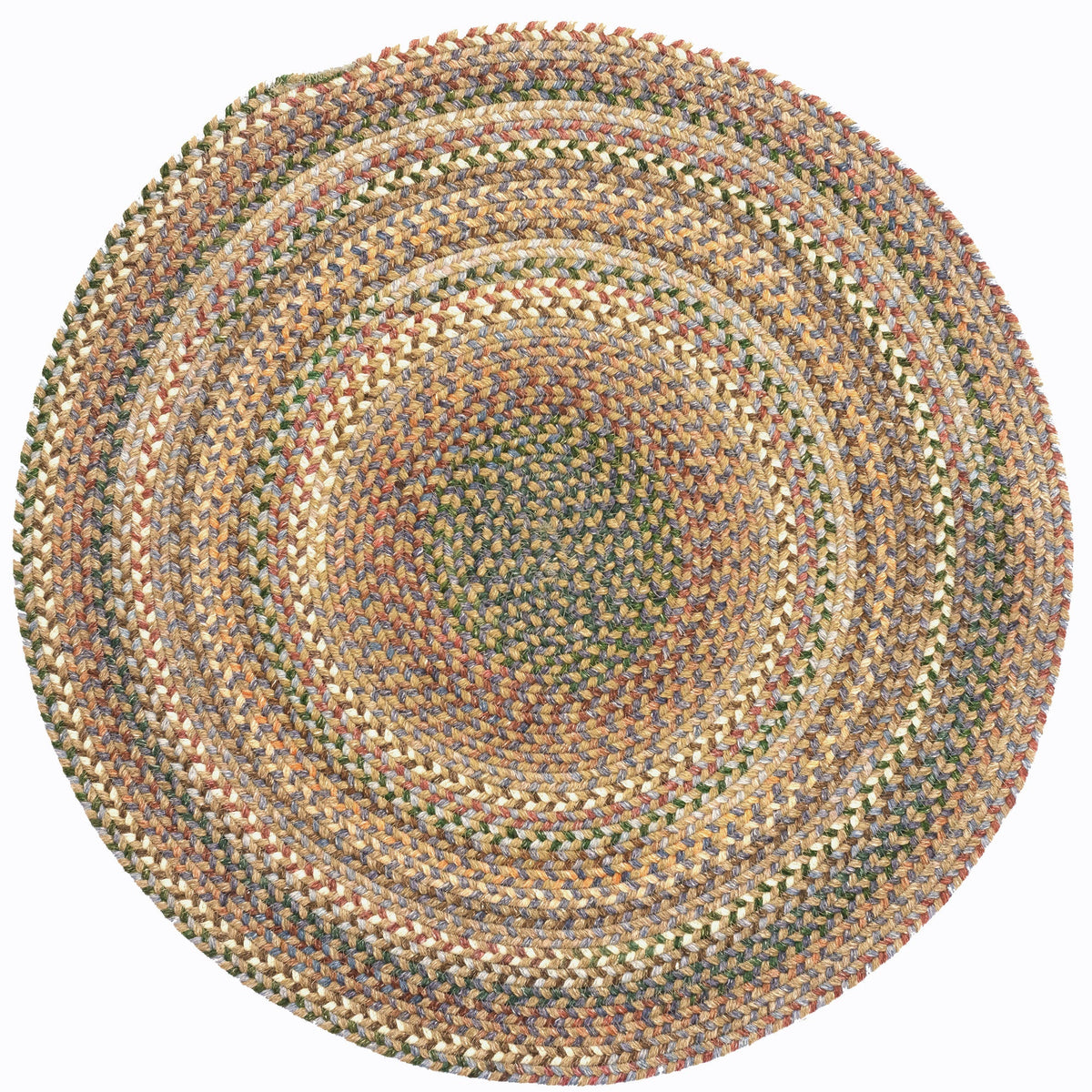 American Classic Moss Multi Braided Rug Round image