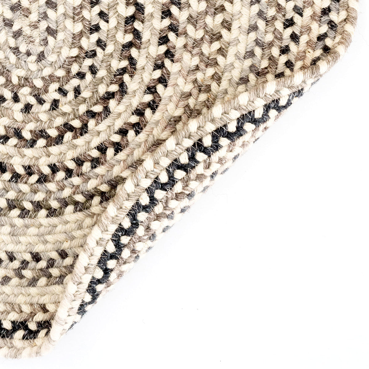 American Classic Pewter Braided Rug Round image