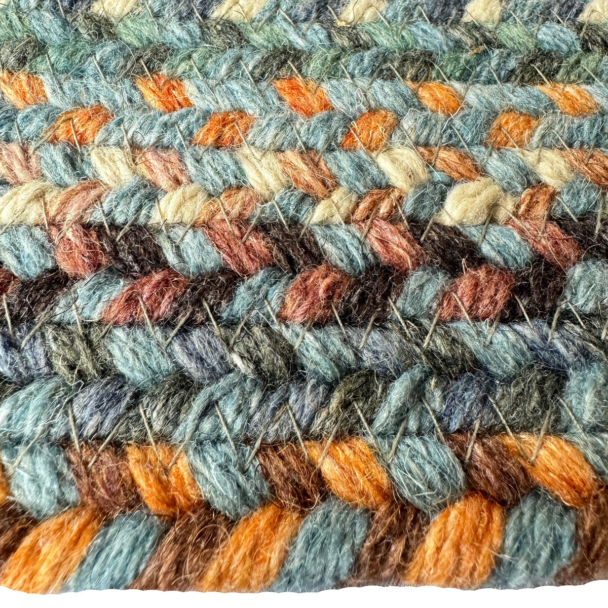 American Classic Legacy Blue Braided Rug Concentric Rectangle image