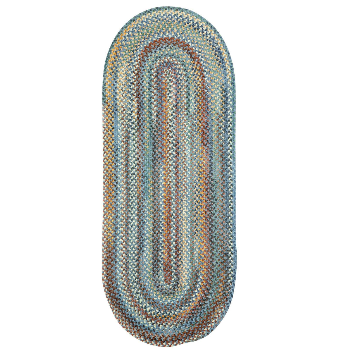 American Classic Legacy Blue Braided Rug Oval image