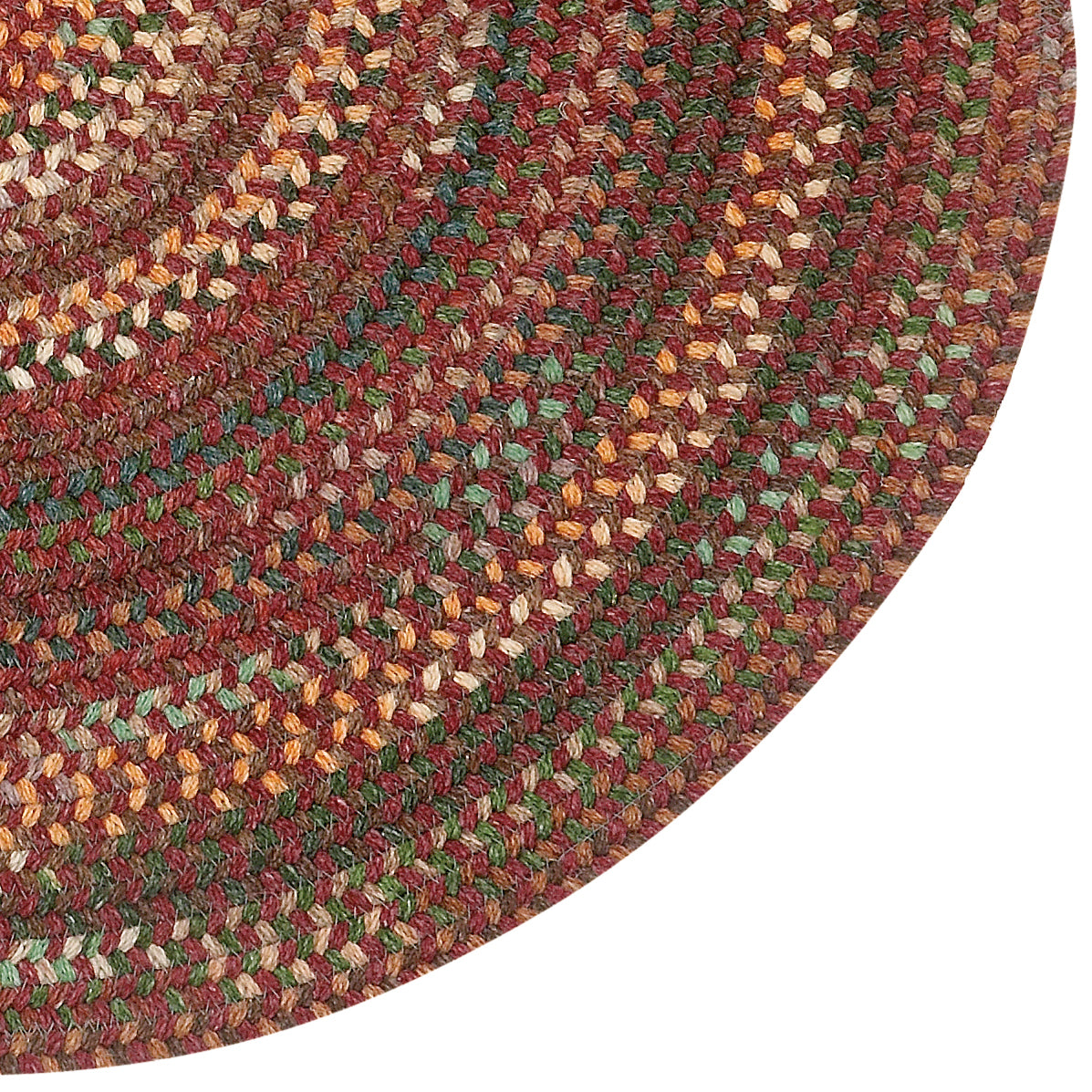 American Classic Red Braided Rug Round image
