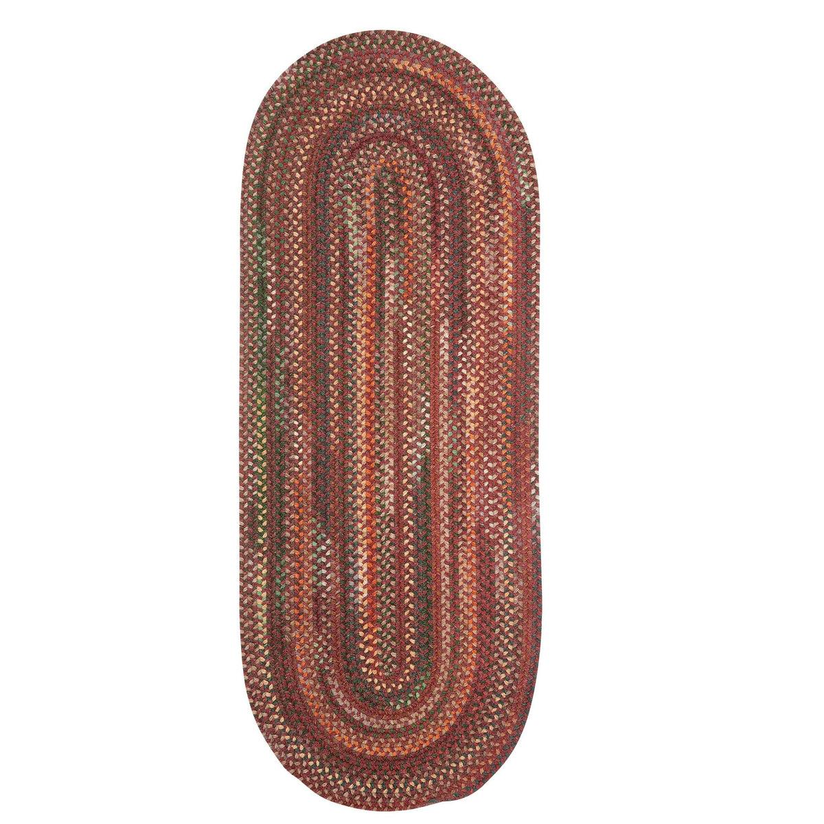 American Classic Red Braided Rug Oval image