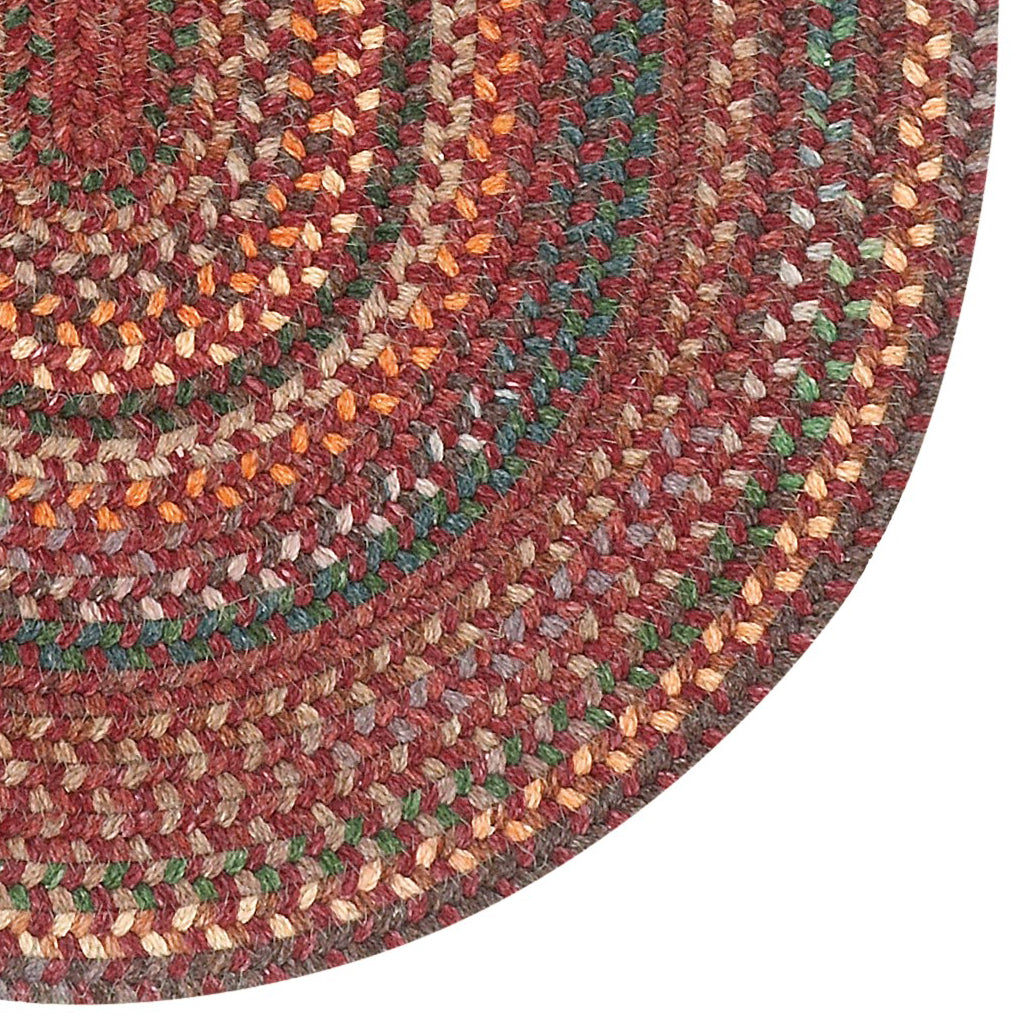 American Classic Red Braided Rug Oval image