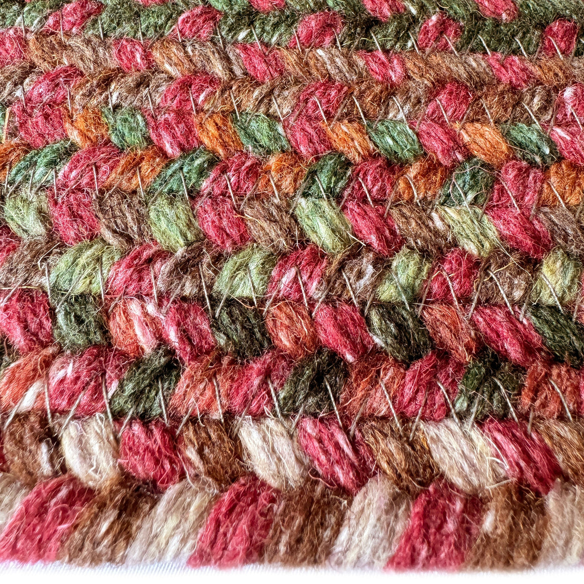 American Classic Red Braided Rug Oval image