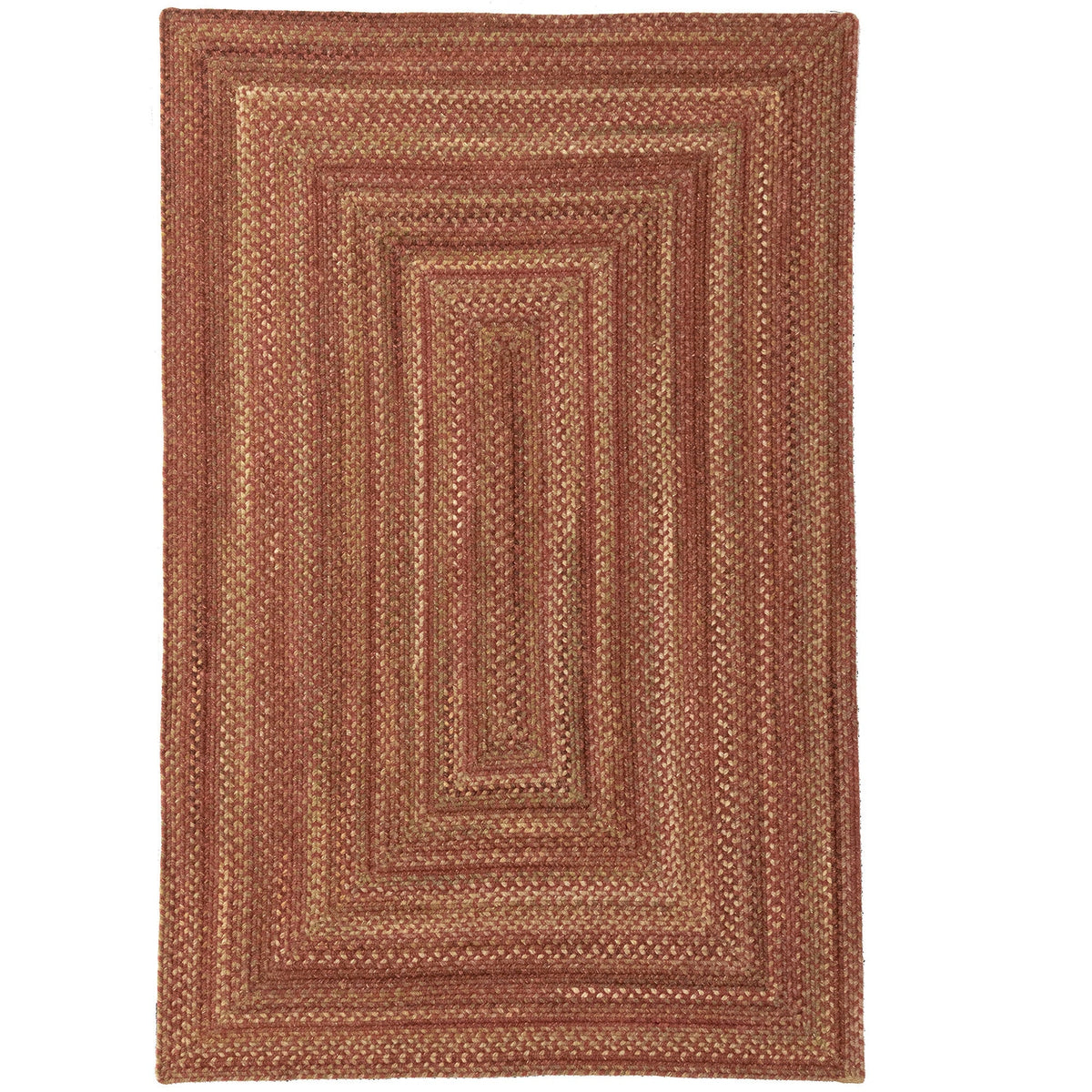 American Classic Spice Braided Rug Concentric Rectangle image