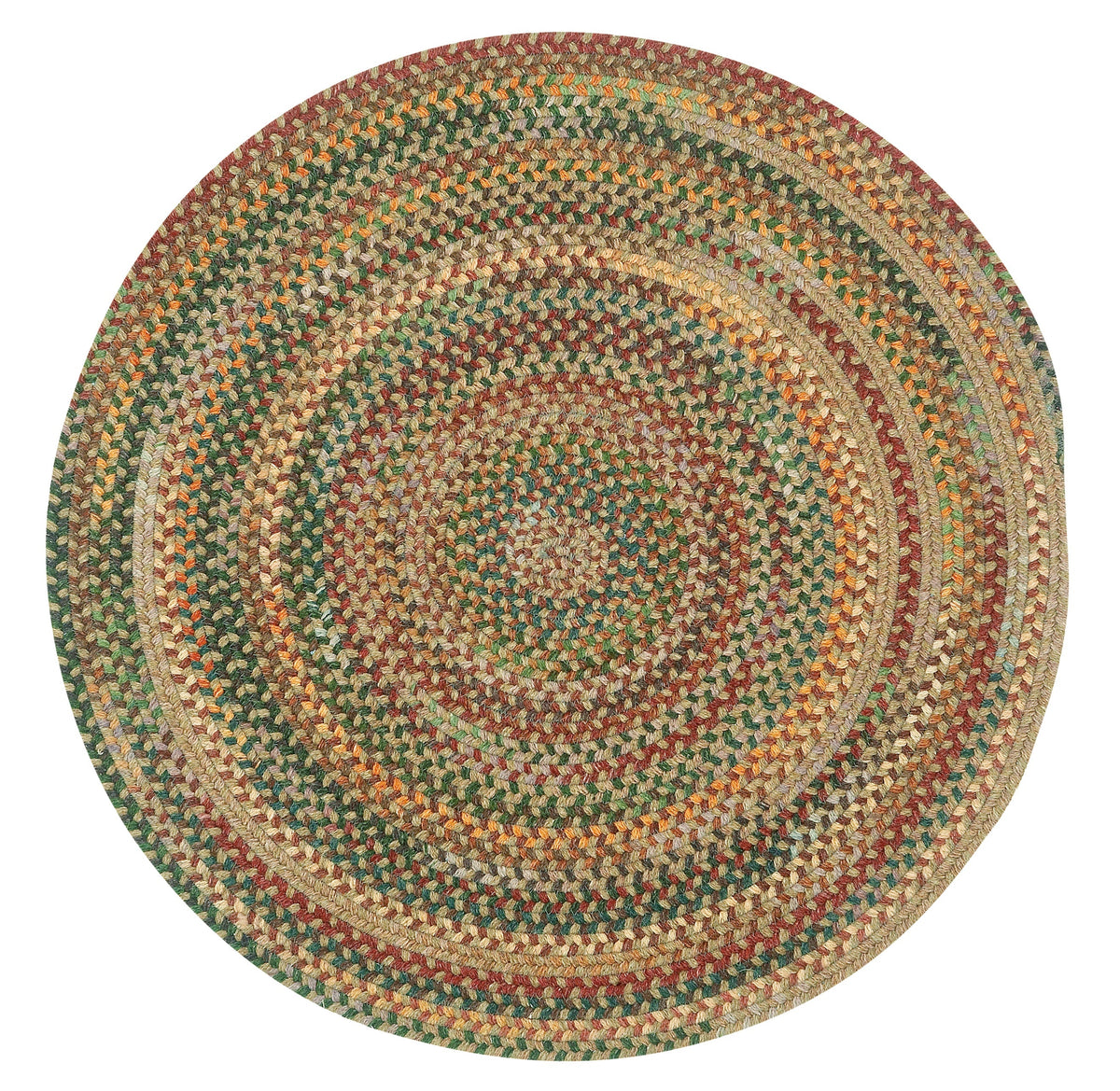 American Classic Tan Multi Braided Rug Round image