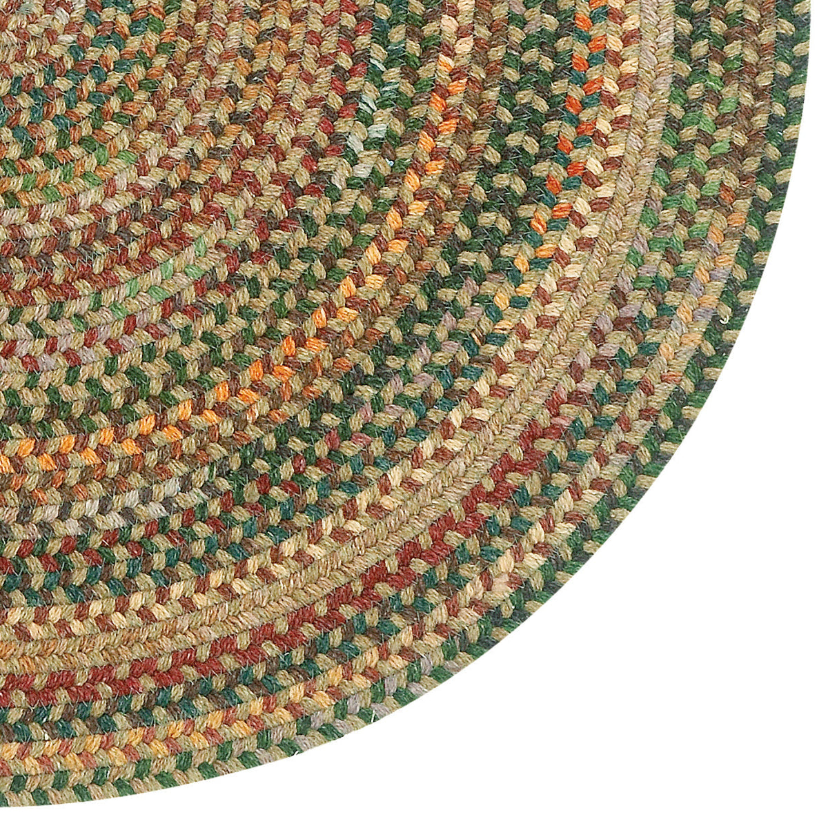 American Classic Tan Multi Braided Rug Round image
