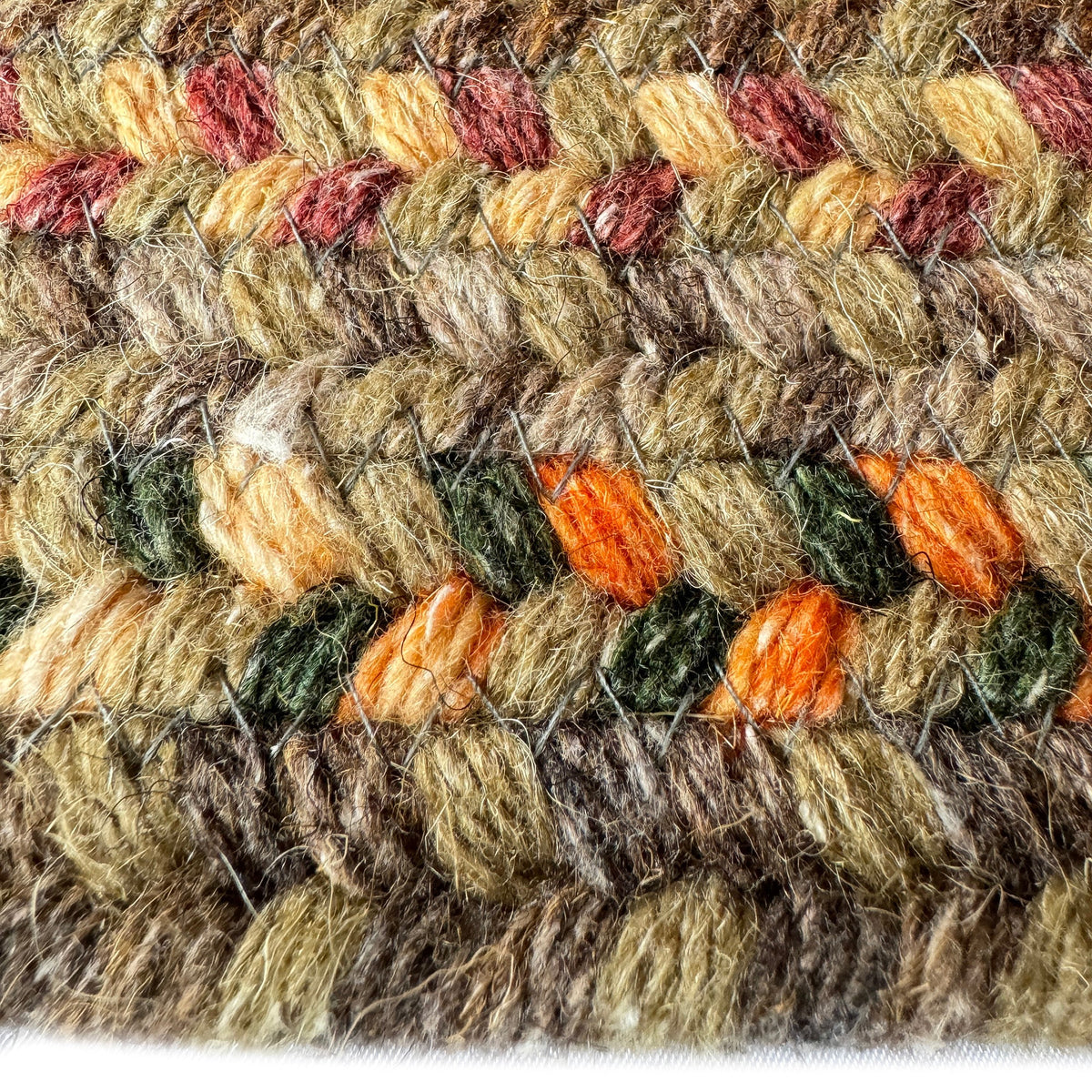 American Classic Tan Multi Braided Rug Oval image