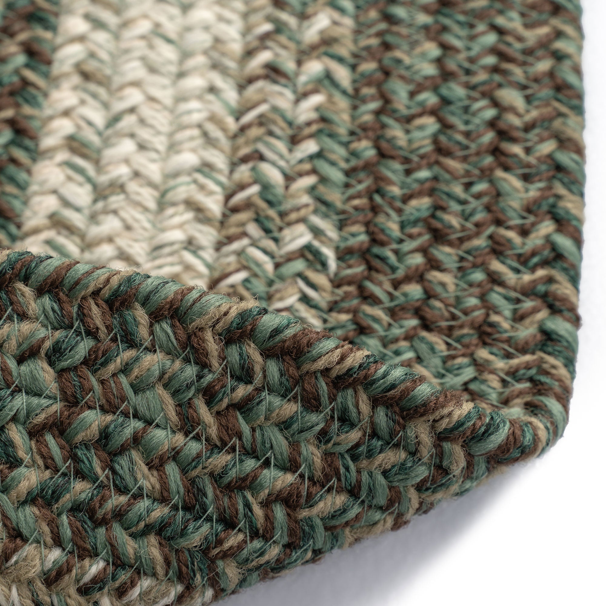Sturbridge Balsam Green Braided Rug Oval image