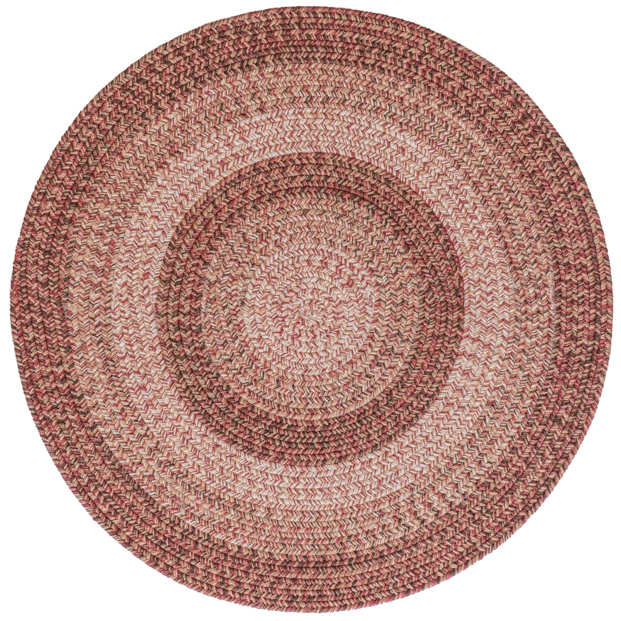 Sturbridge Maple Red Braided Rug Round image