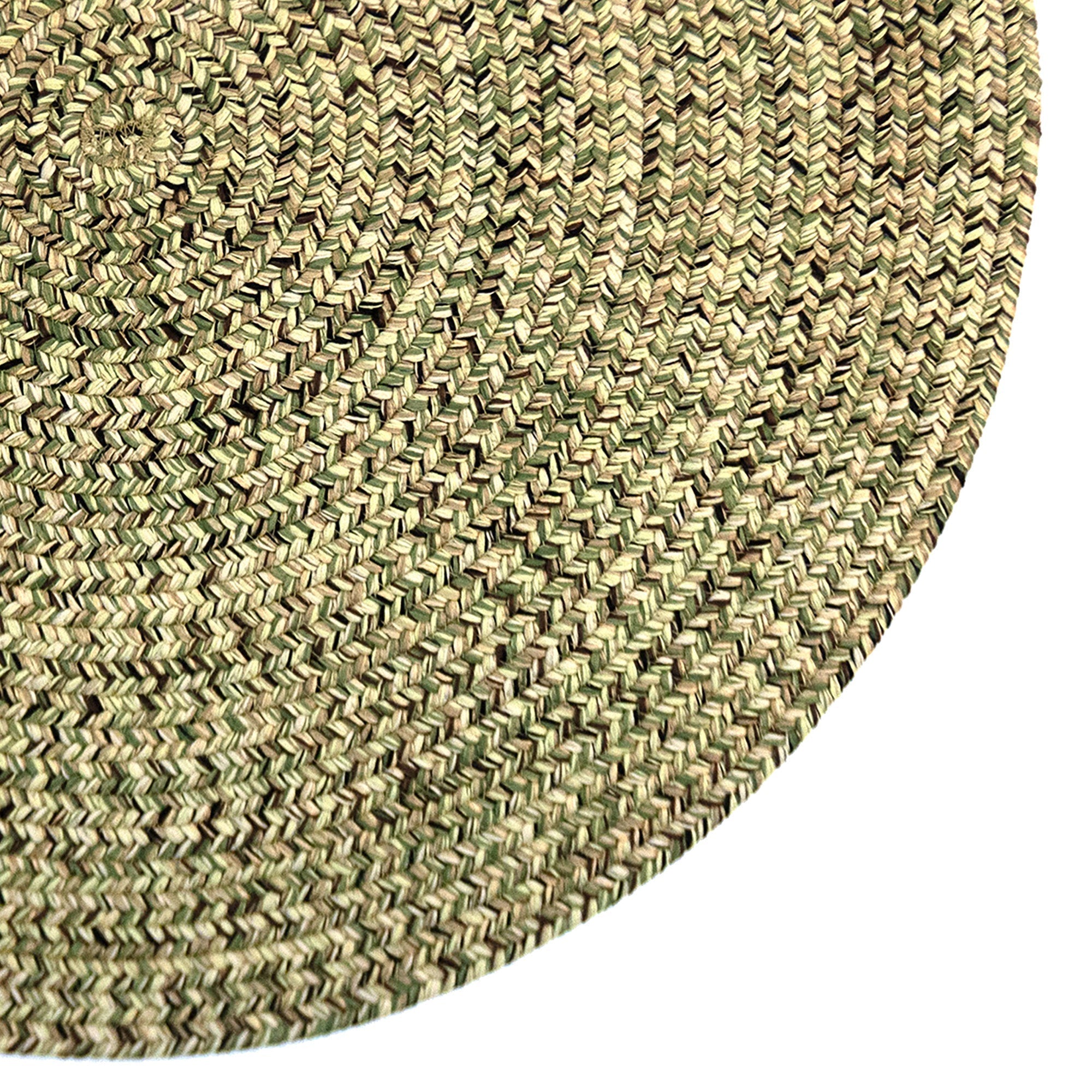 Dockside Palm Leaf Braided Rug Round image