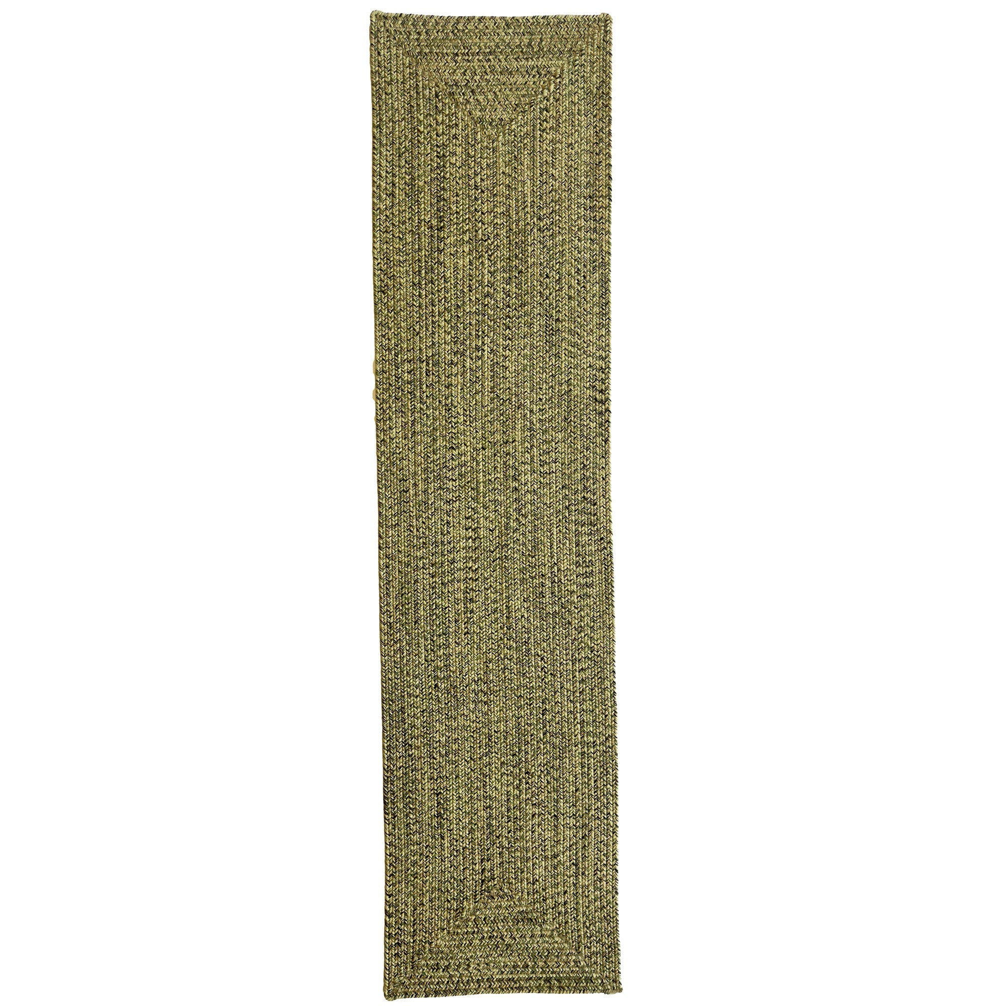 Dockside Palm Leaf Braided Rug Concentric Rectangle image