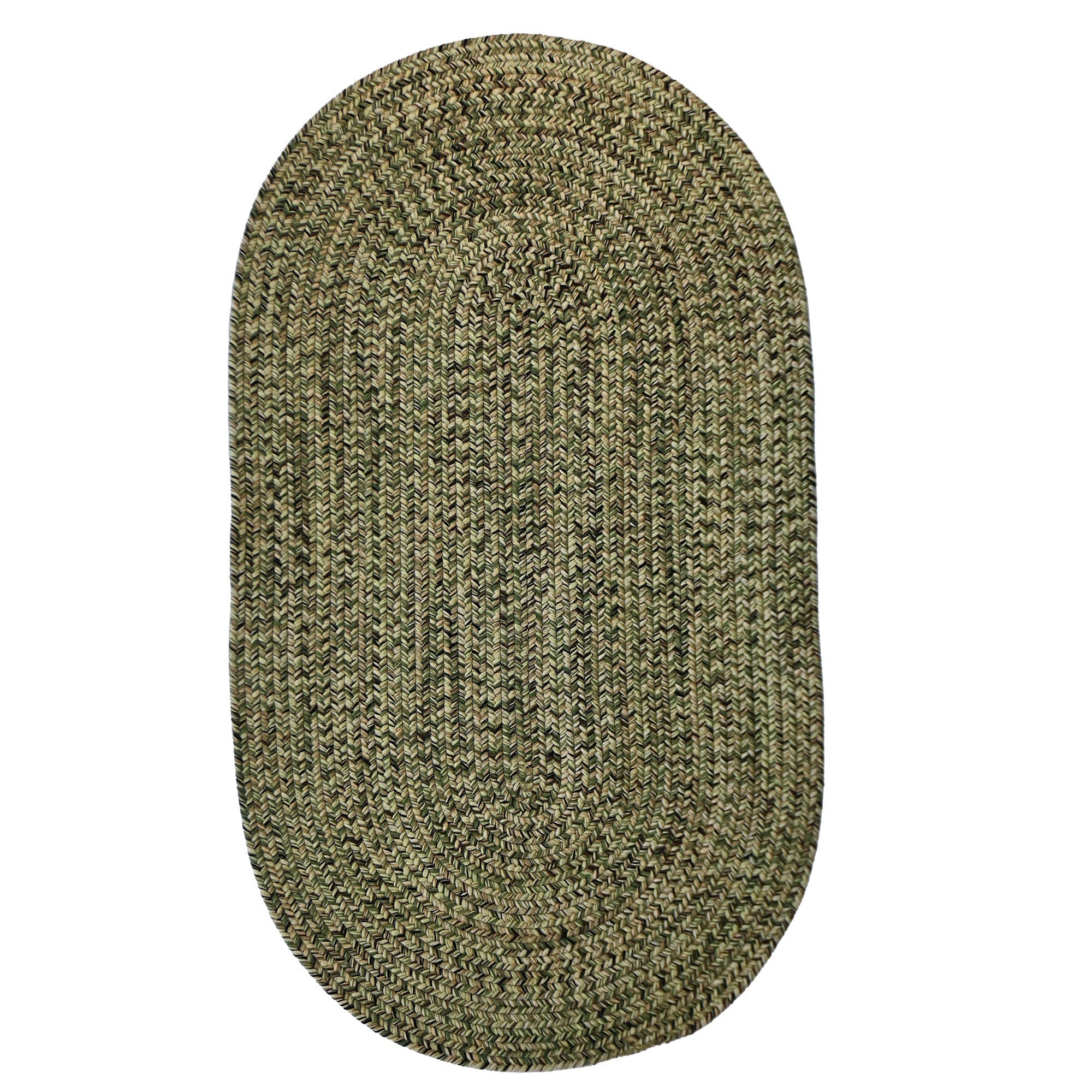 Dockside Palm Leaf Braided Rug Oval image