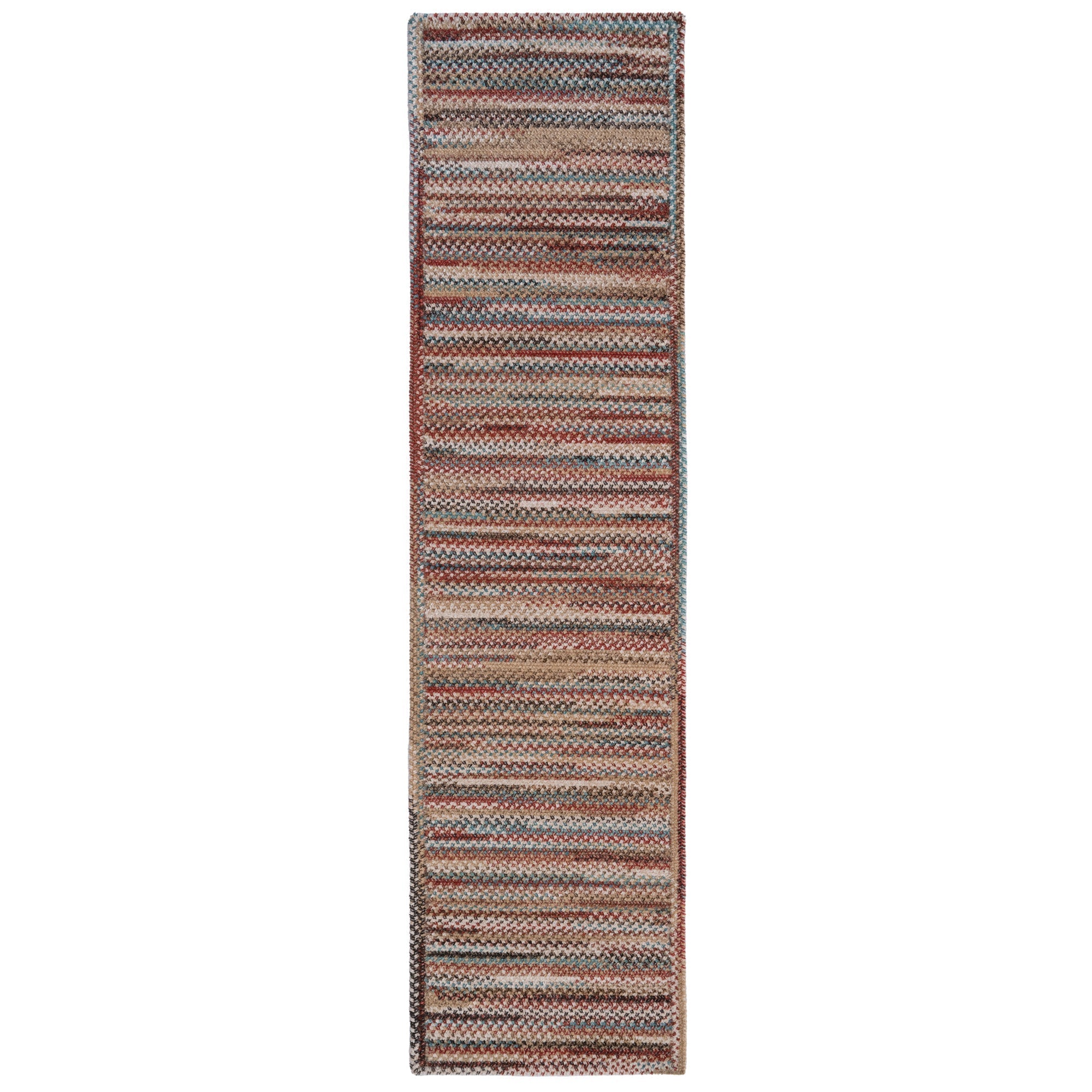 New Homestead Sundried Red Braided Rug Cross Sewn Rectangle image