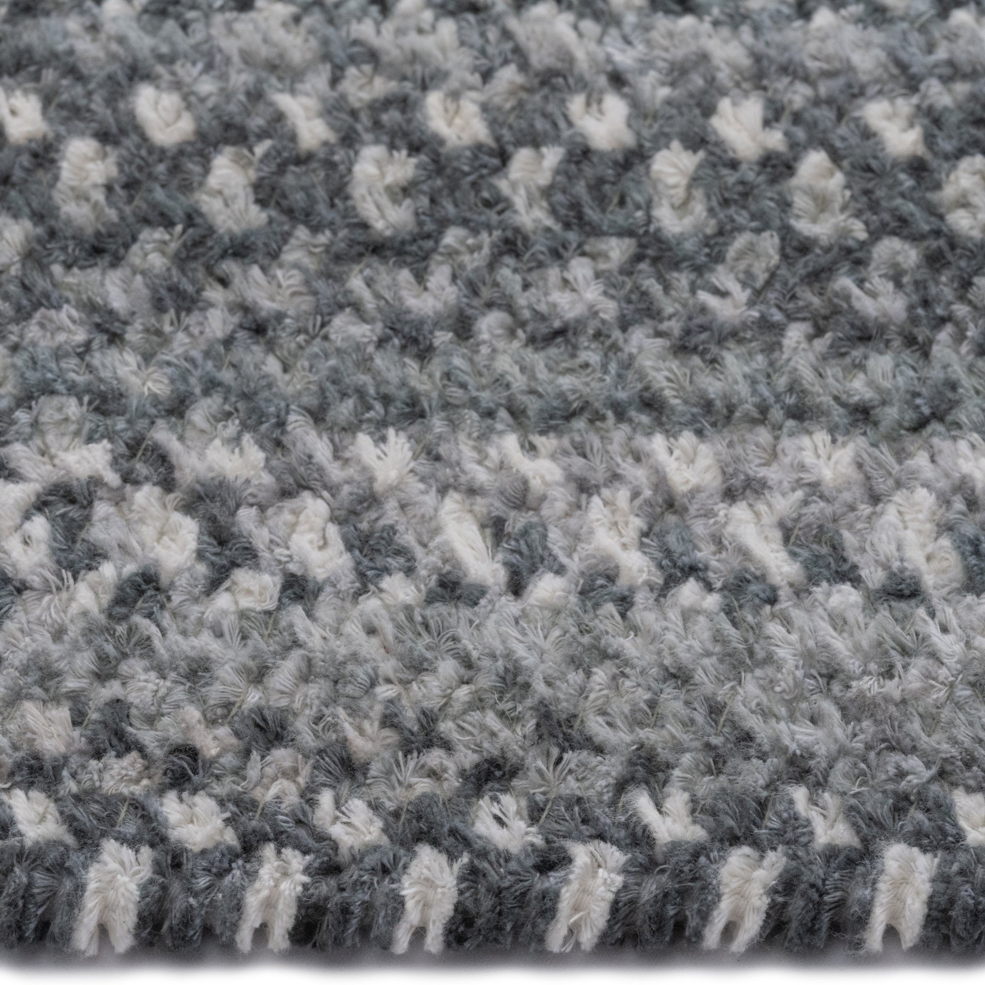 Bambini Cool Gray Braided Rug Cross Sewn Rectangle image