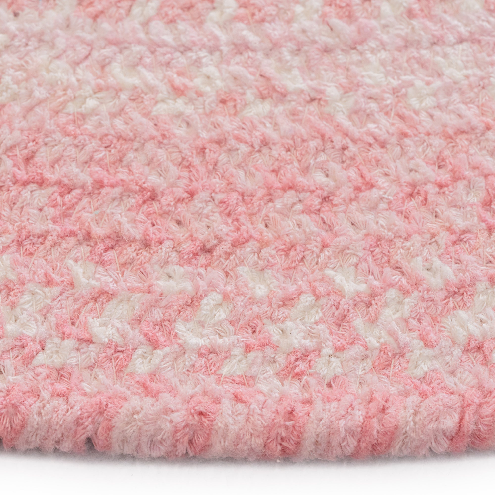 Bambini Pretty In Pink Braided Rug Round image