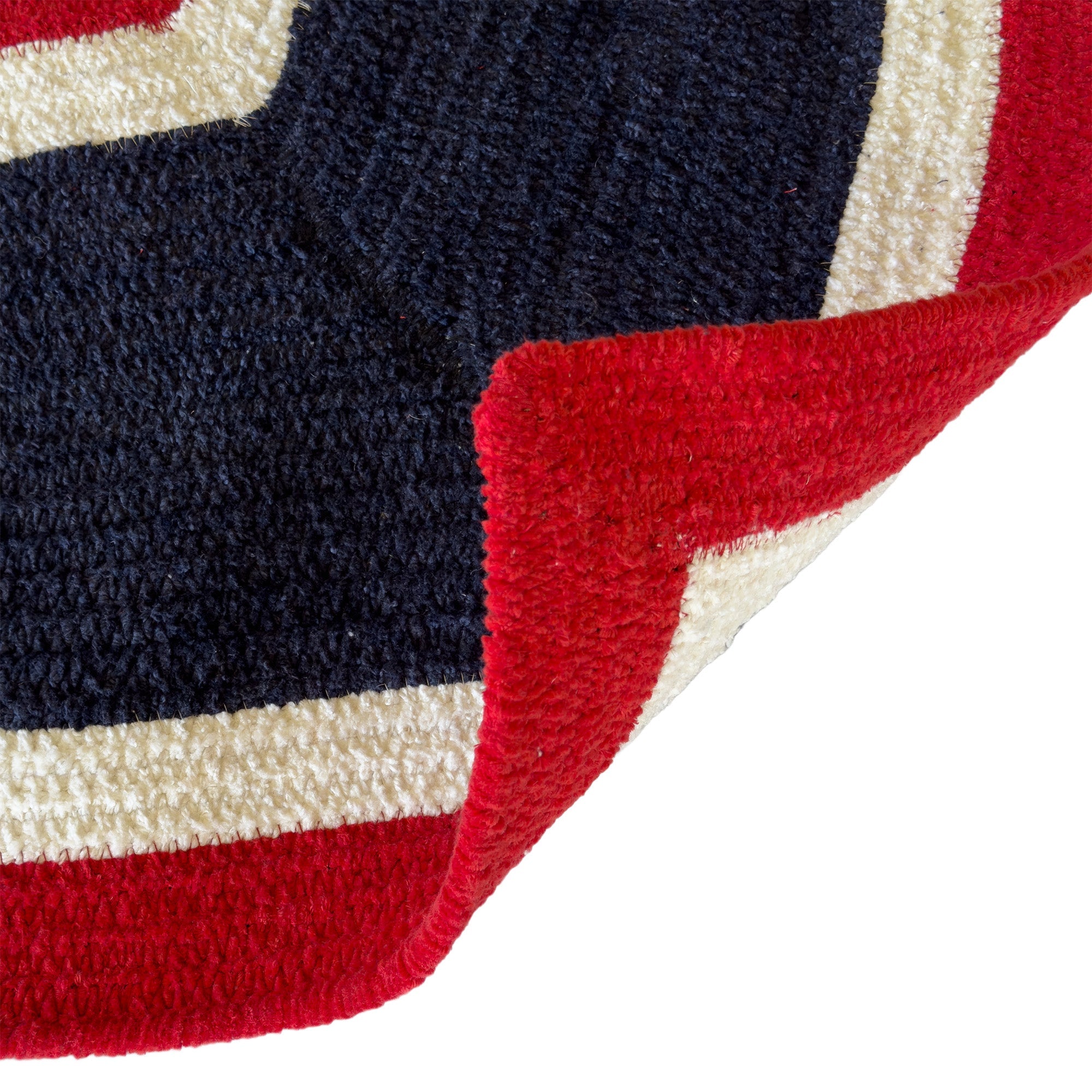 Happy Holidays-America Red White Blue Braided Rug Heartshape image
