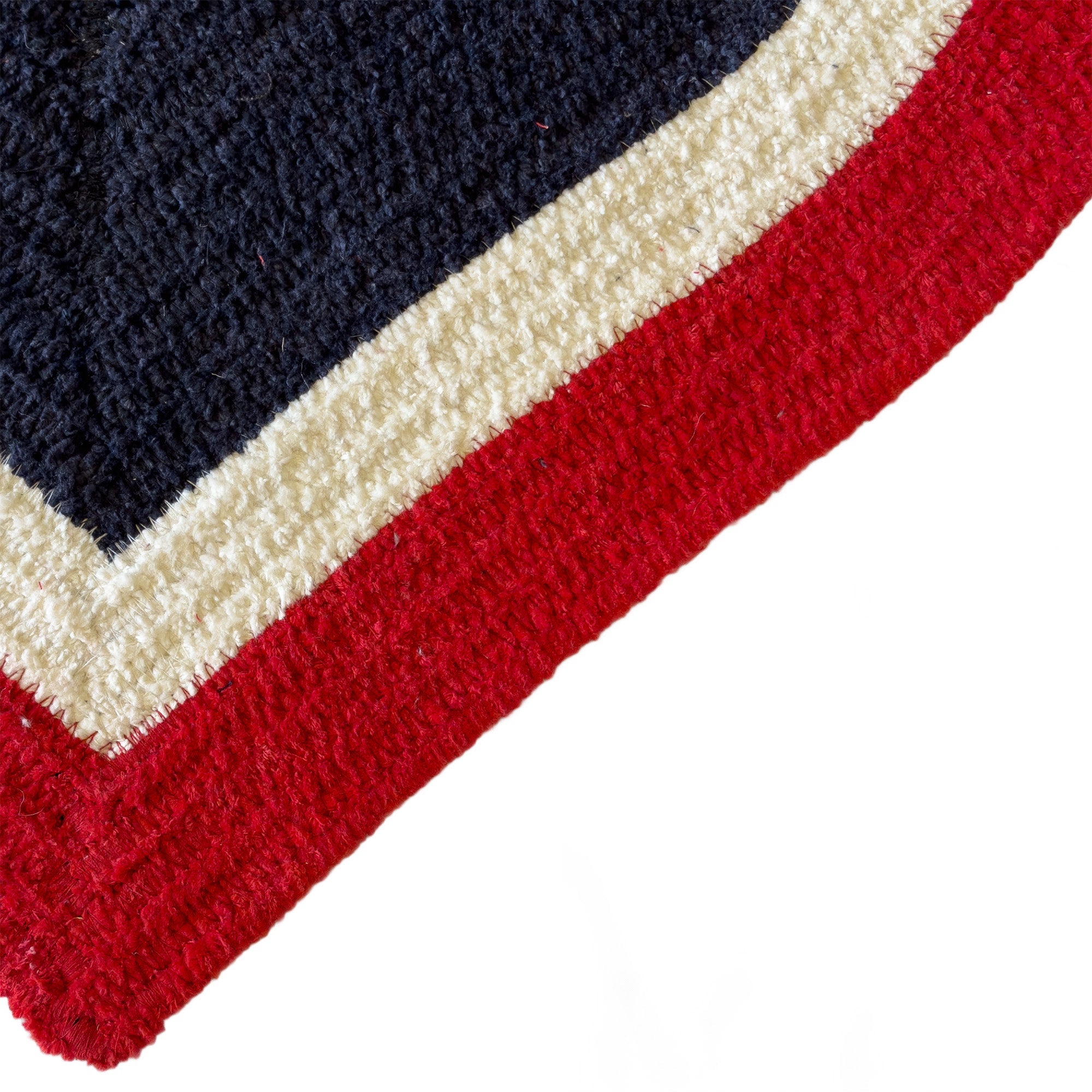 Happy Holidays-America Red White Blue Braided Rug Heartshape image