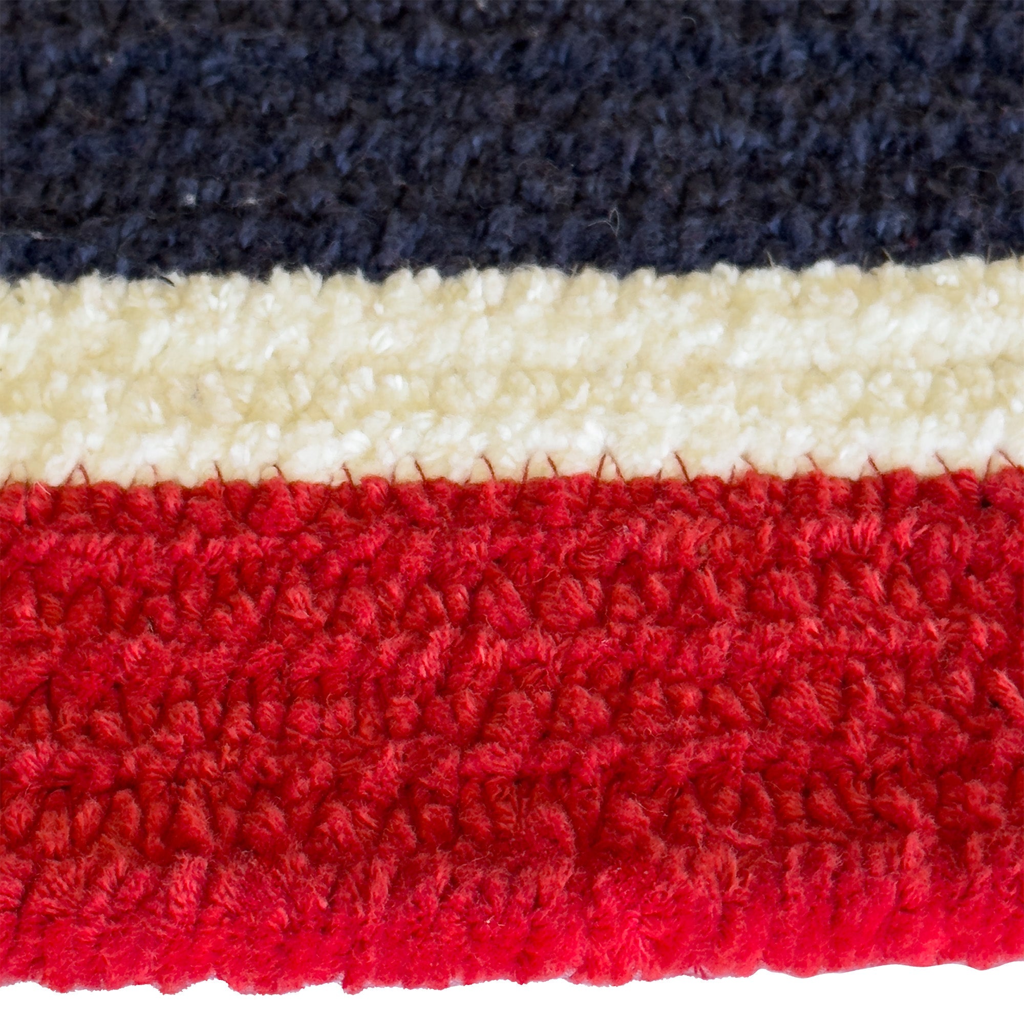 Happy Holidays-America Red White Blue Braided Rug Oval image