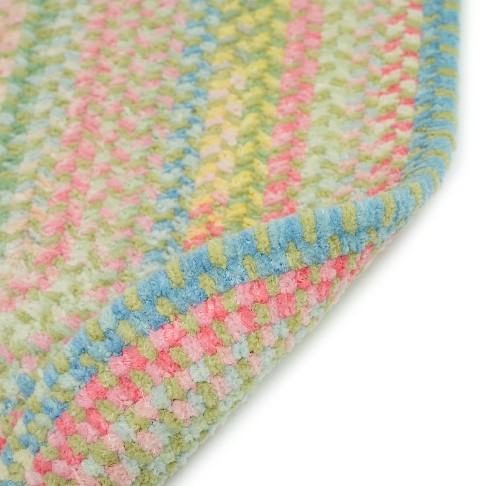 Cutting Garden Grass Braided Rug Round image
