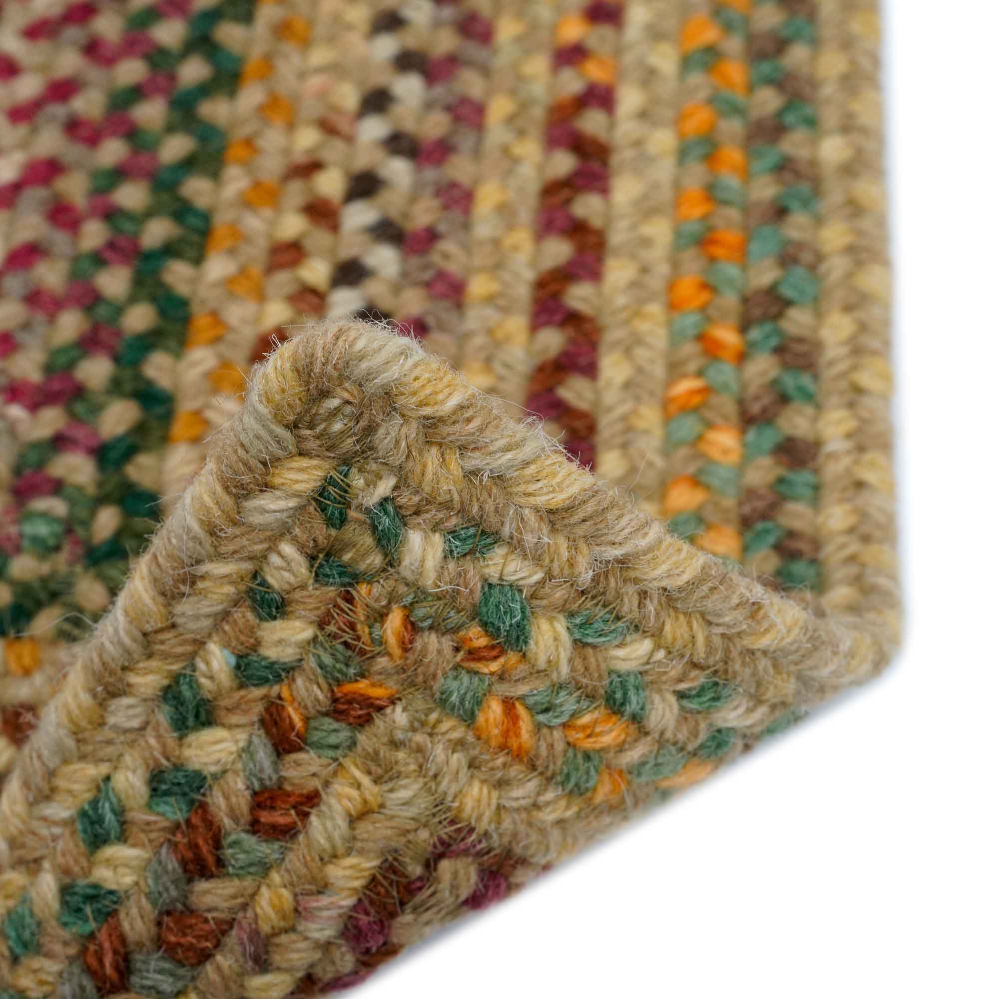 Bear Creek Wheat Braided Rug Vertical Stripe Rectangle image