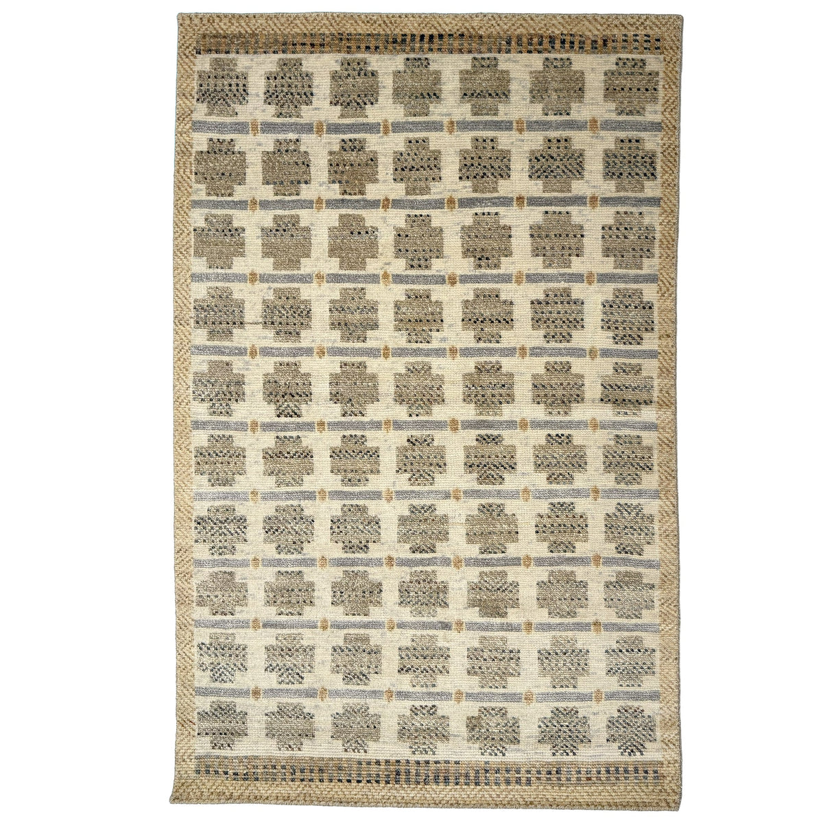 Scandi Neutral Hand Knotted Rug Rectangle image
