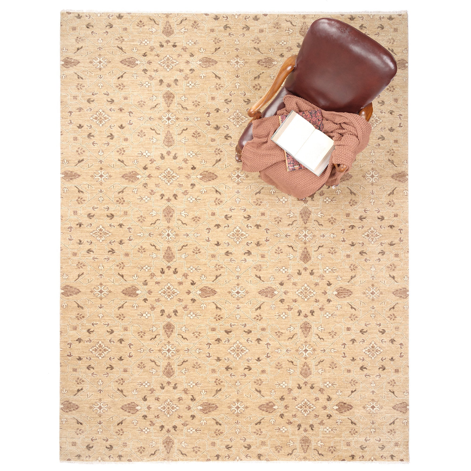 Ethereal Natural Hand Knotted Rug Rectangle image