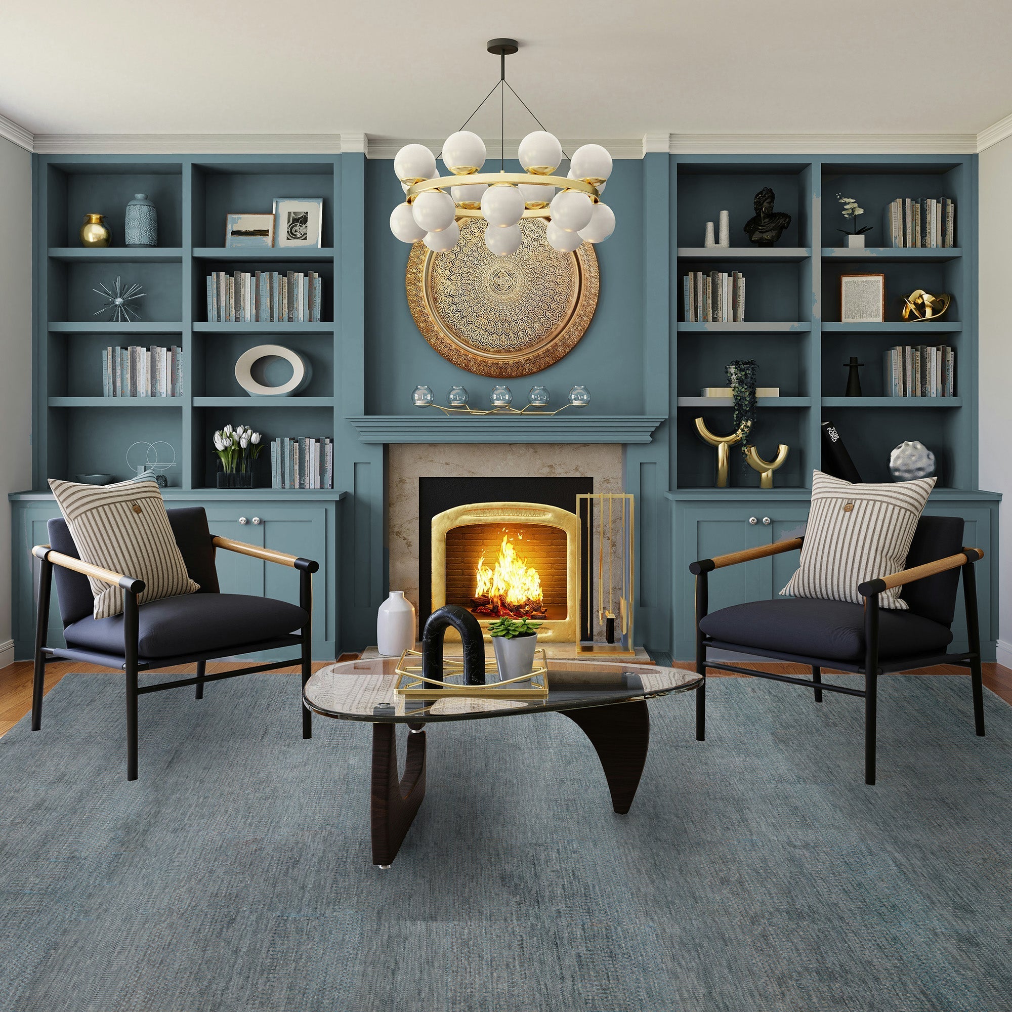 Heath Turquoise Hand Knotted Rug Rectangle image