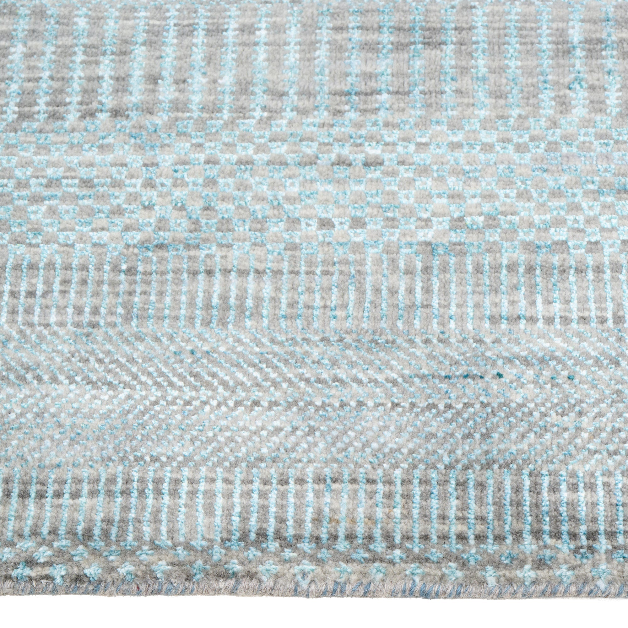 Heath Turquoise Hand Knotted Rug Rectangle image