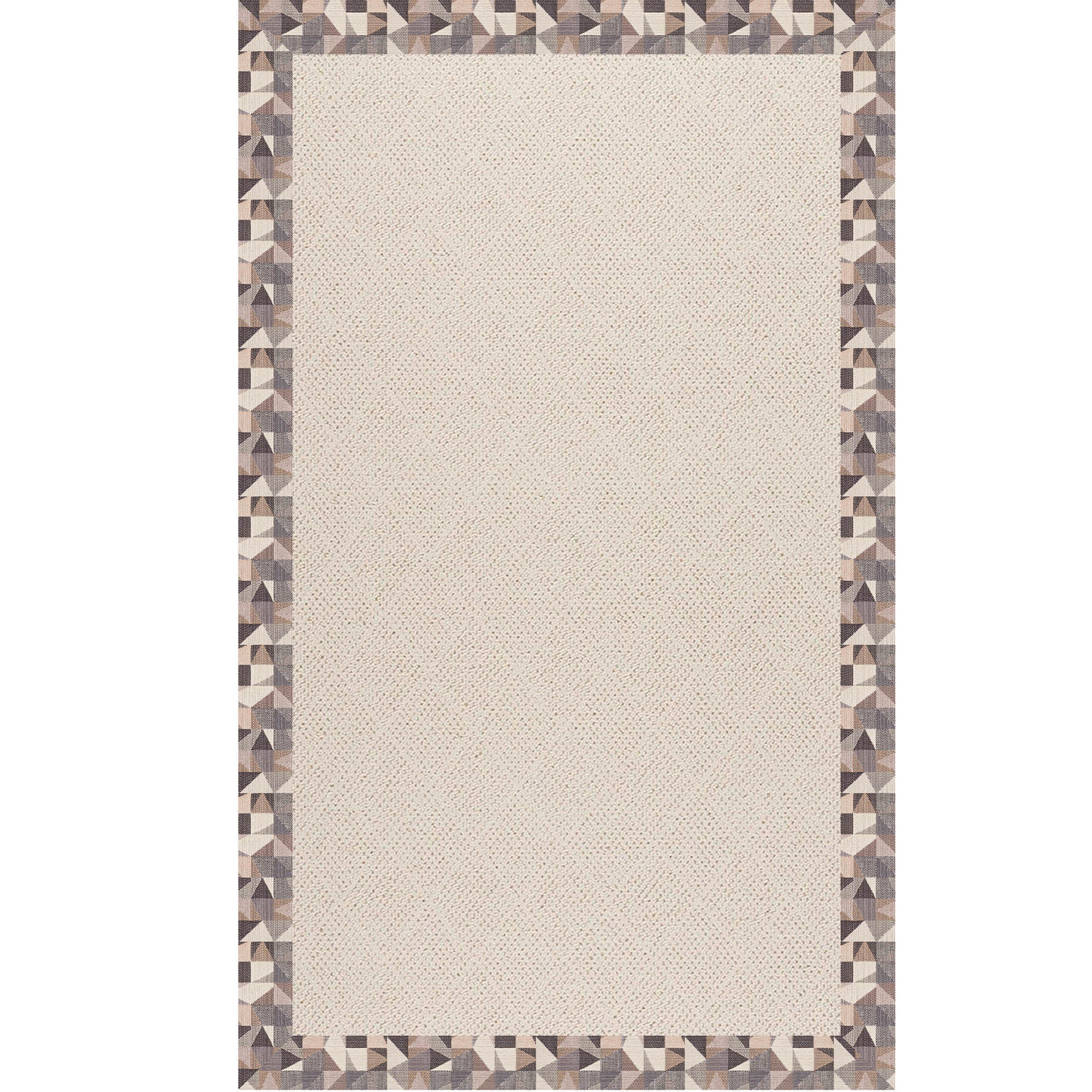 Creative Concepts-White Wicker Geo Bronze Indoor/Outdoor Bordere Rectangle image