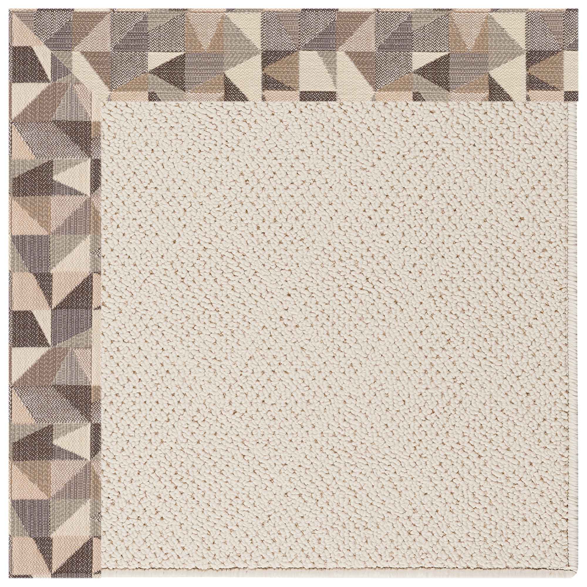 Creative Concepts-White Wicker Geo Bronze Indoor/Outdoor Bordere Rectangle image