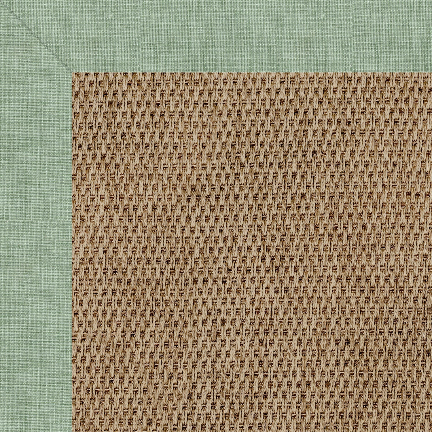 Islamorada-Basketweave Rave Spearmint Indoor/Outdoor Bordere Rectangle image