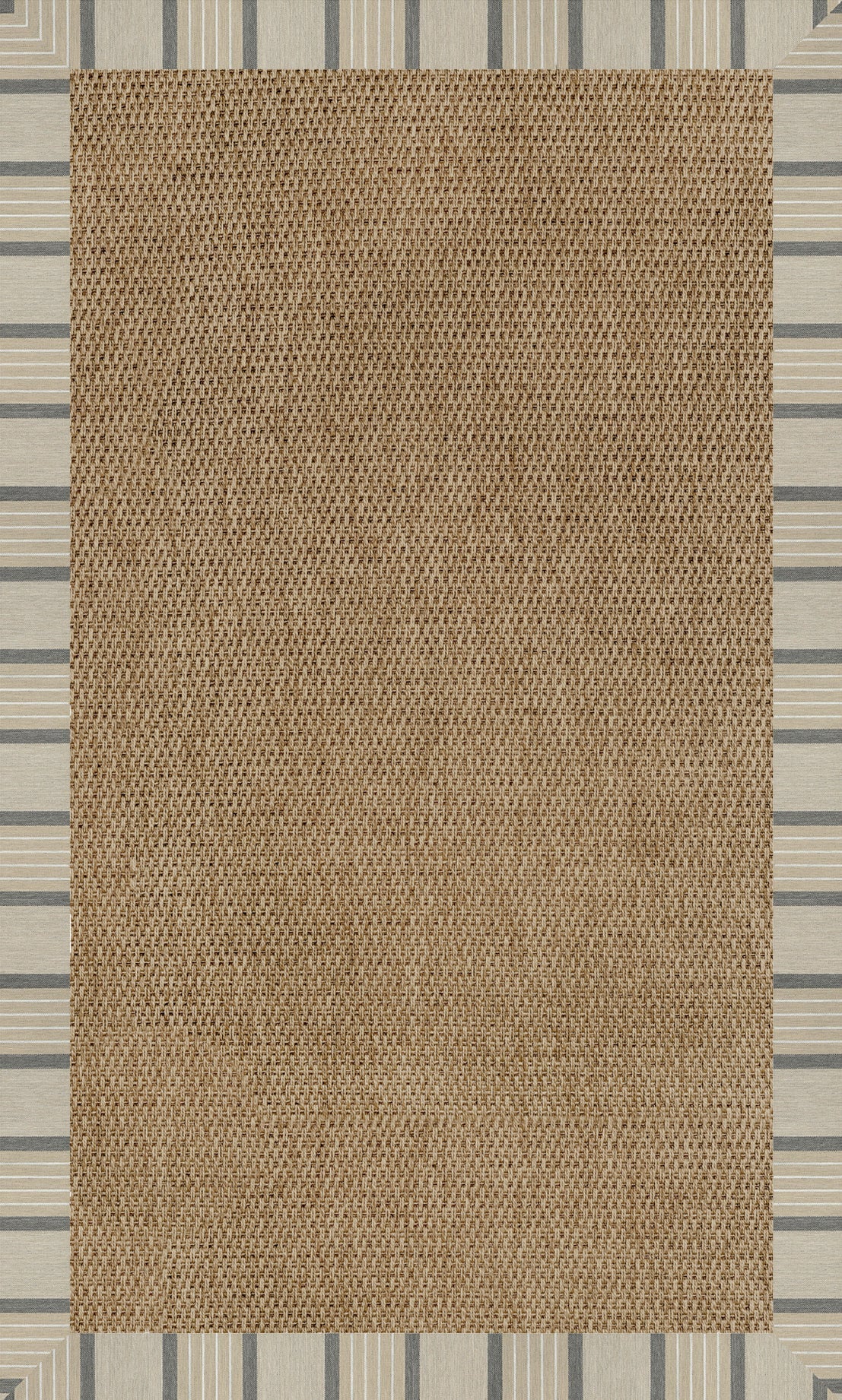 Islamorada-Basketweave Cove Pebble Indoor/Outdoor Bordere Rectangle image