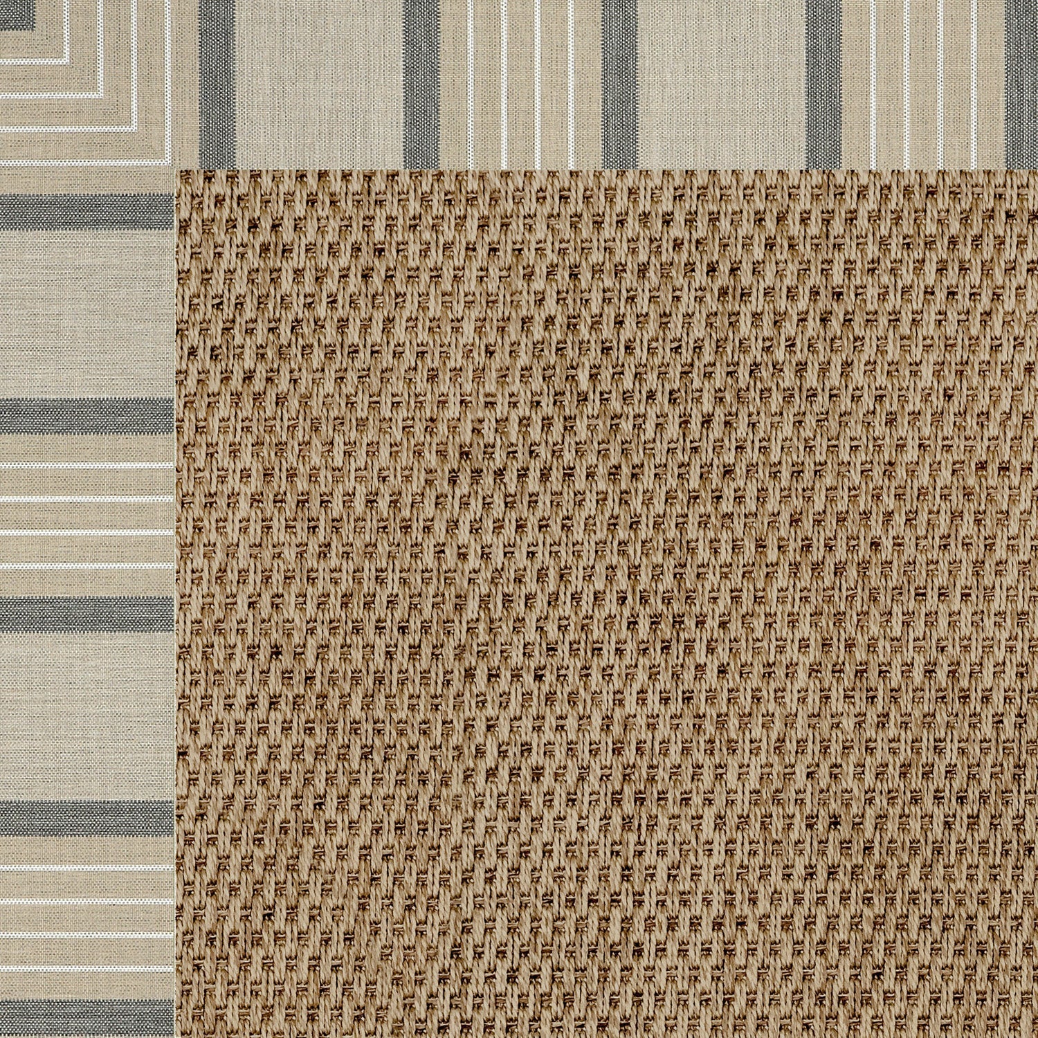 Islamorada-Basketweave Cove Pebble Indoor/Outdoor Bordere Rectangle image