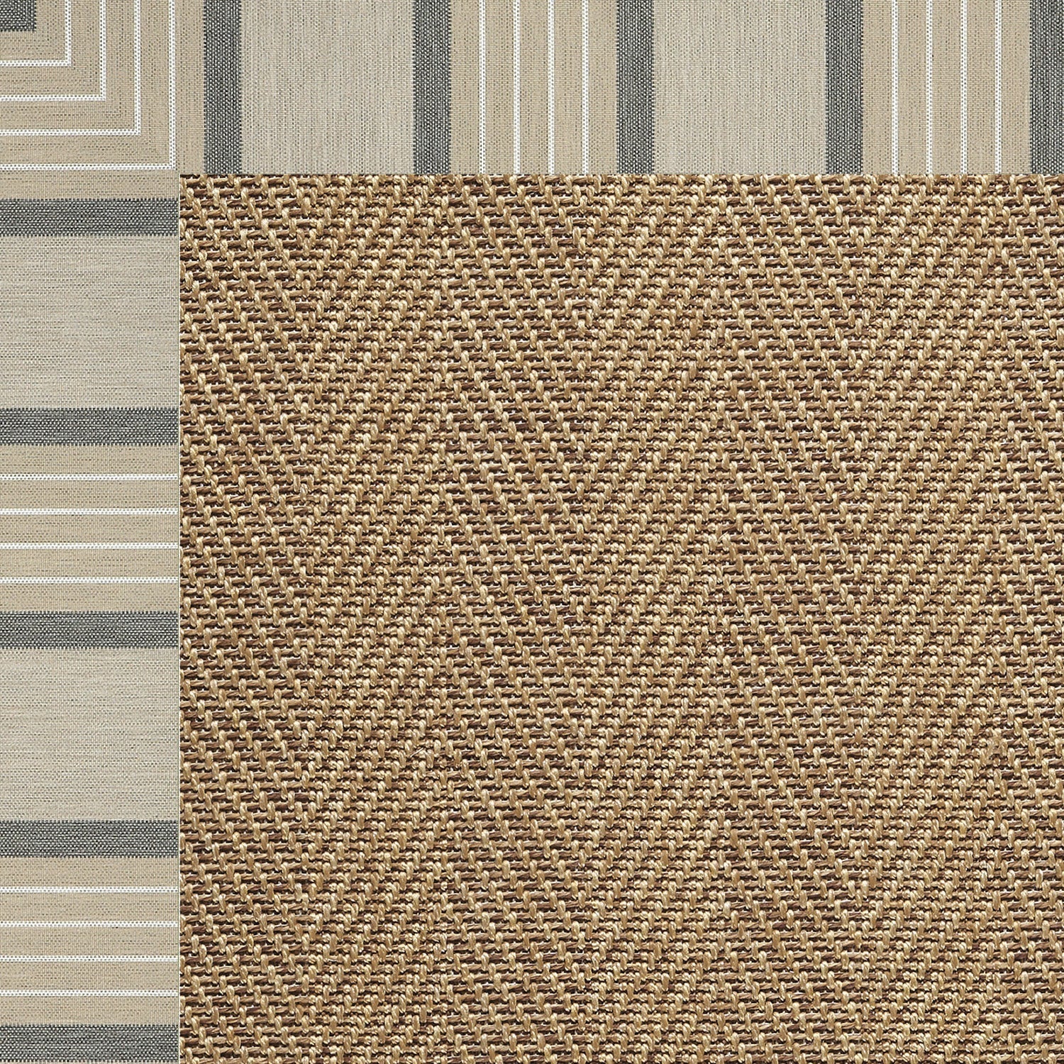 Islamorada-Herringbone Cove Pebble Indoor/Outdoor Bordere Rectangle image