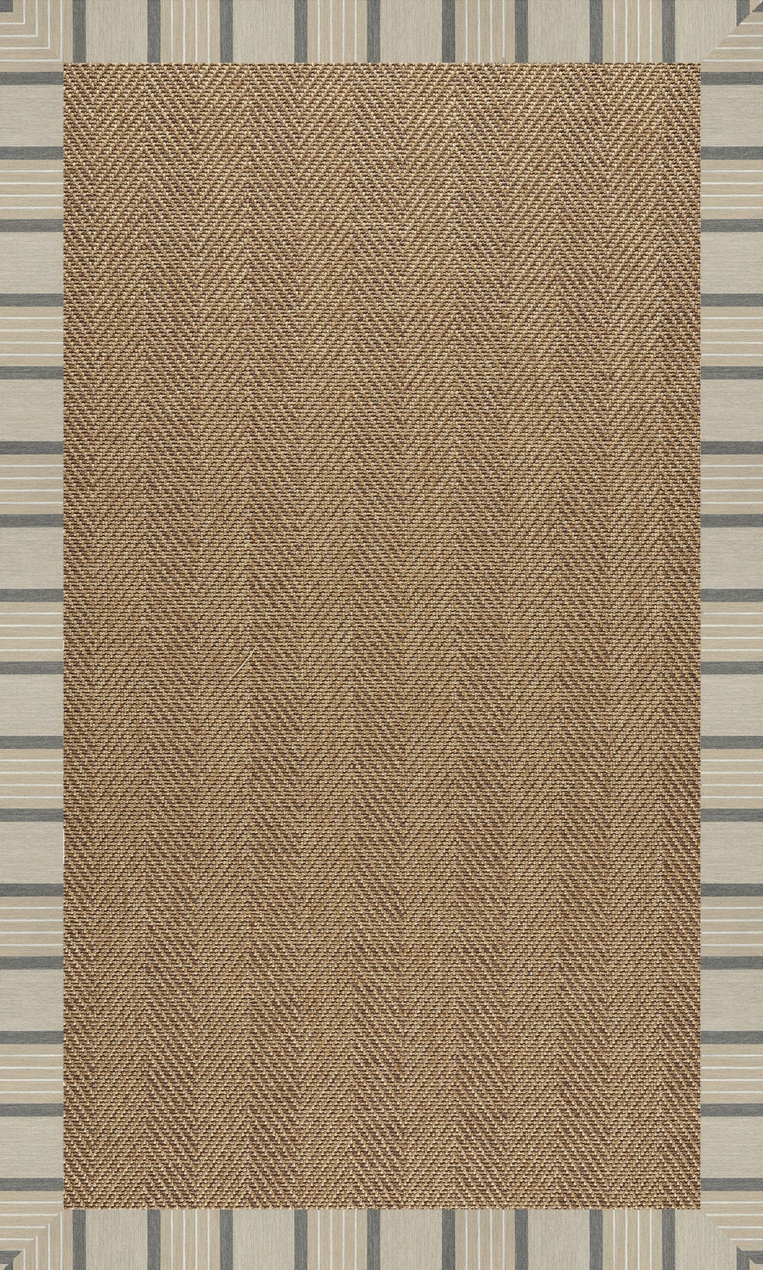 Islamorada-Herringbone Cove Pebble Indoor/Outdoor Bordere Rectangle image
