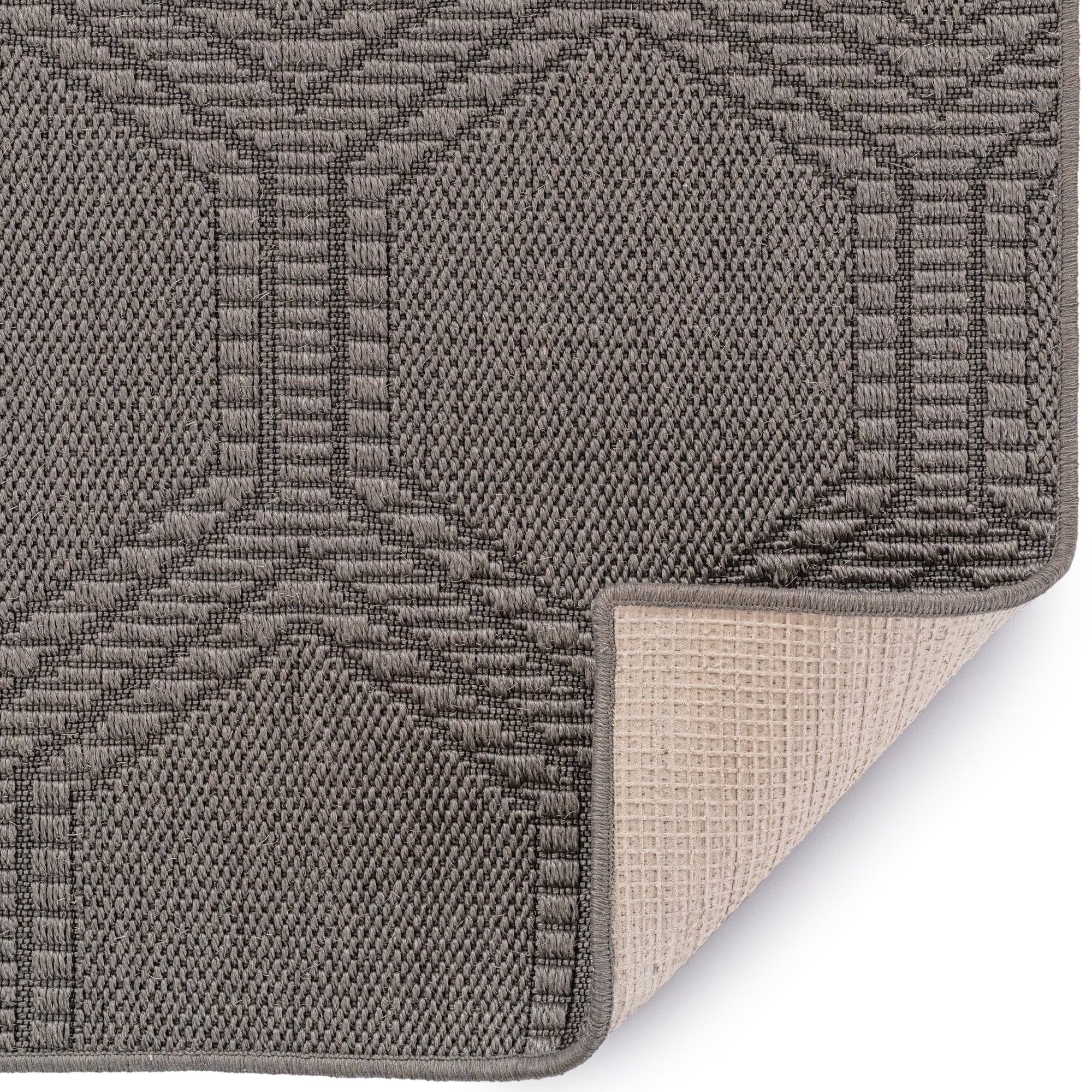 Reed Graphite Machine Woven Rug Rectangle image