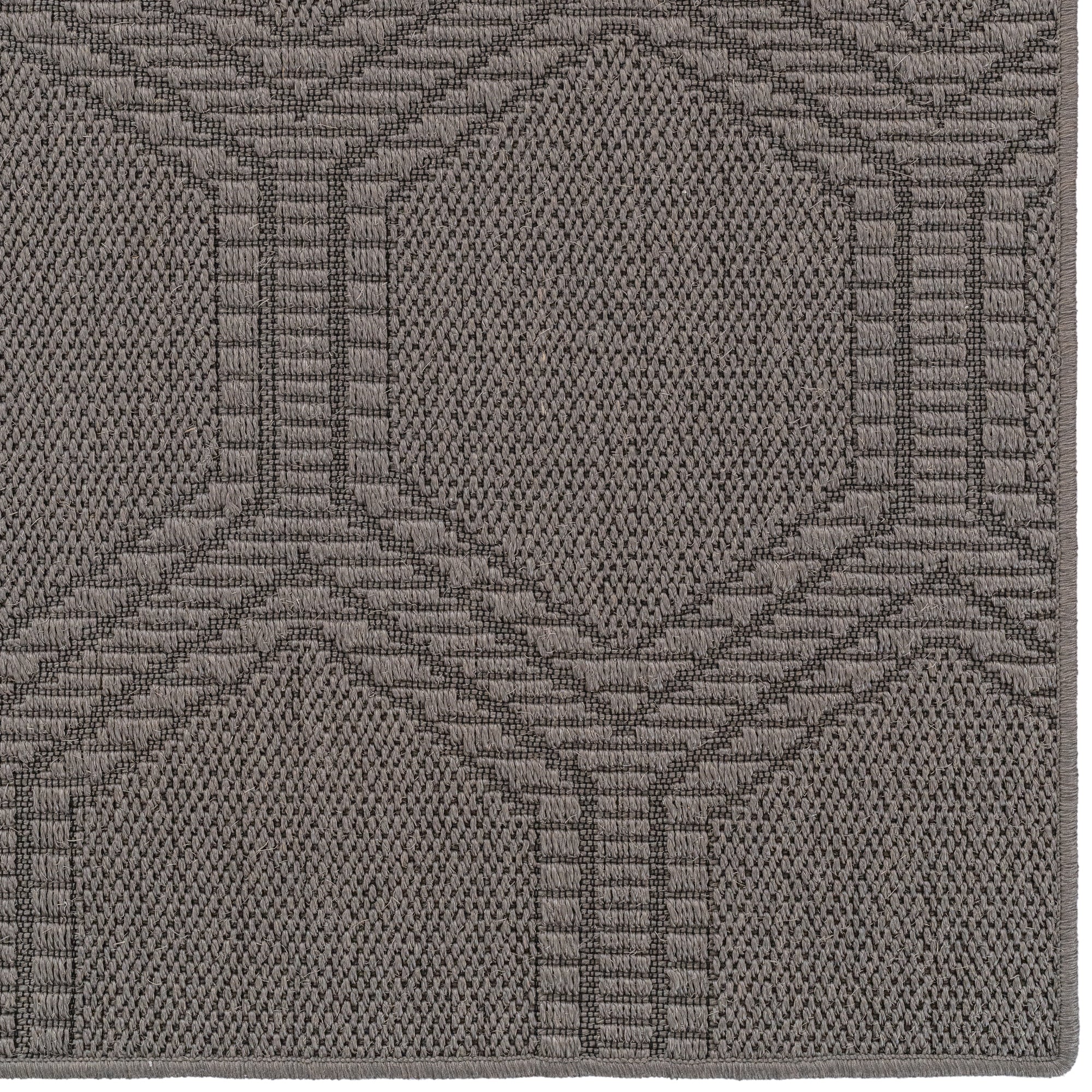 Reed Graphite Machine Woven Rug Rectangle image