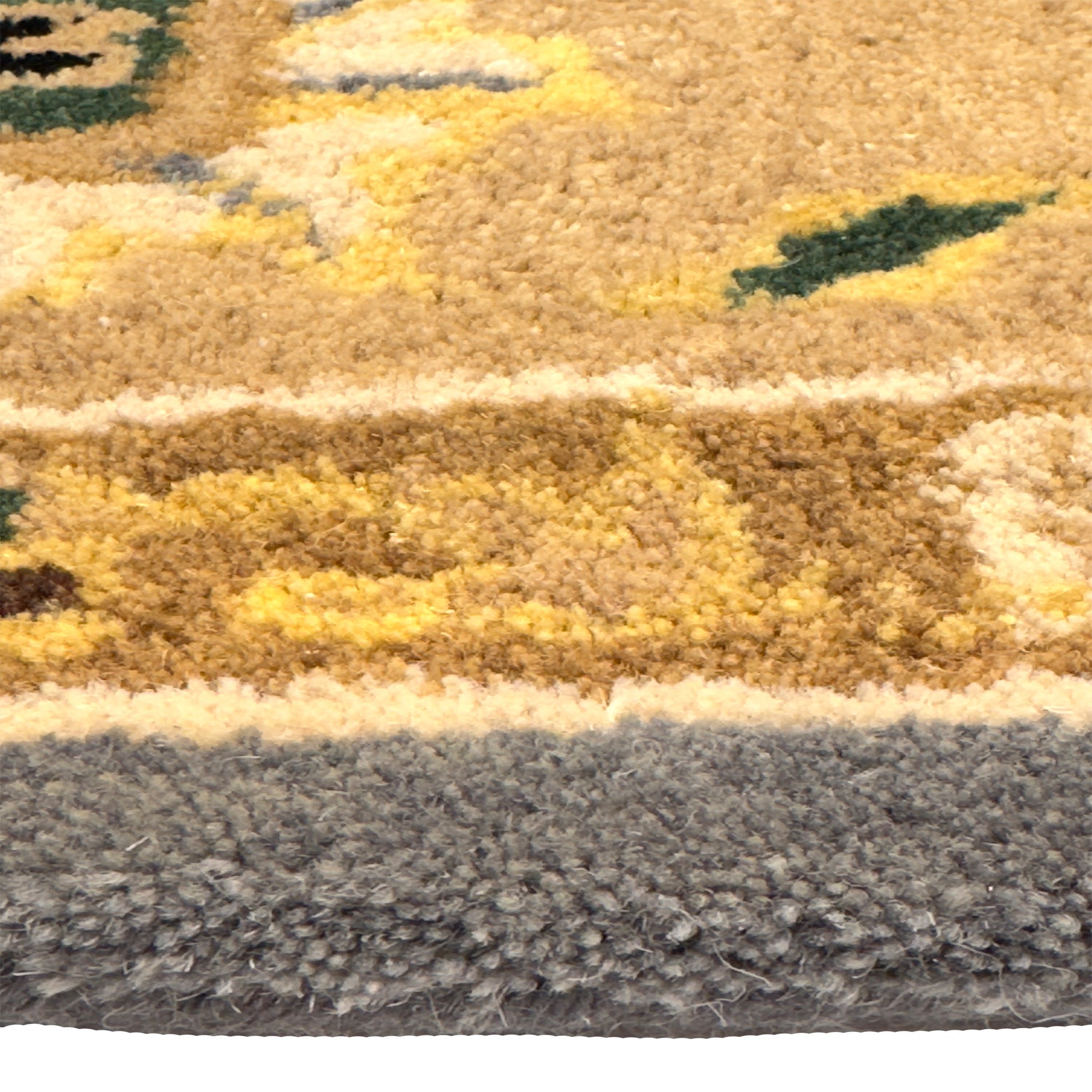 Persia-Keshan Gray Beige Hand Tufted Rug Rectangle image