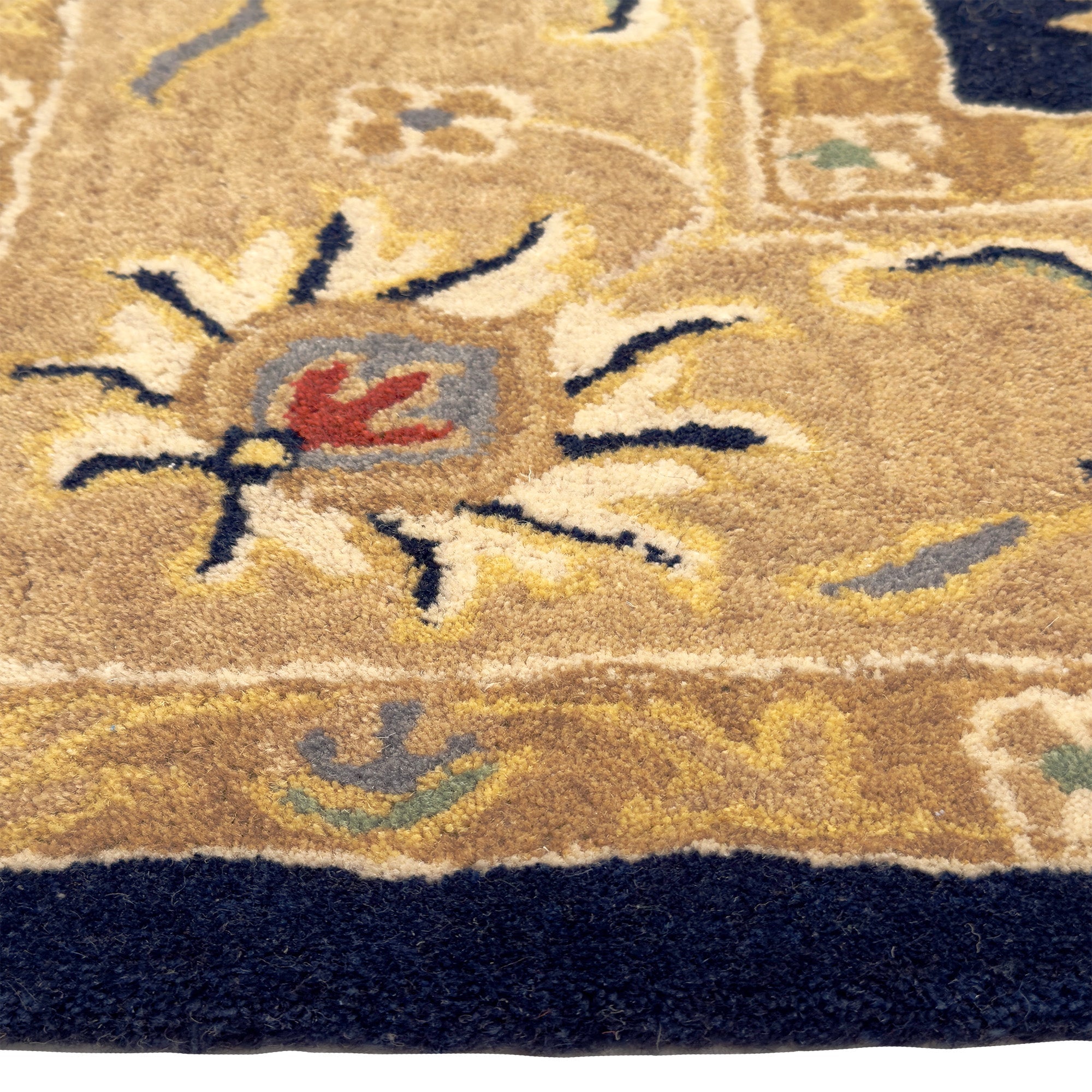 Persia-Keshan Navy Taupe Hand Tufted Rug Rectangle image