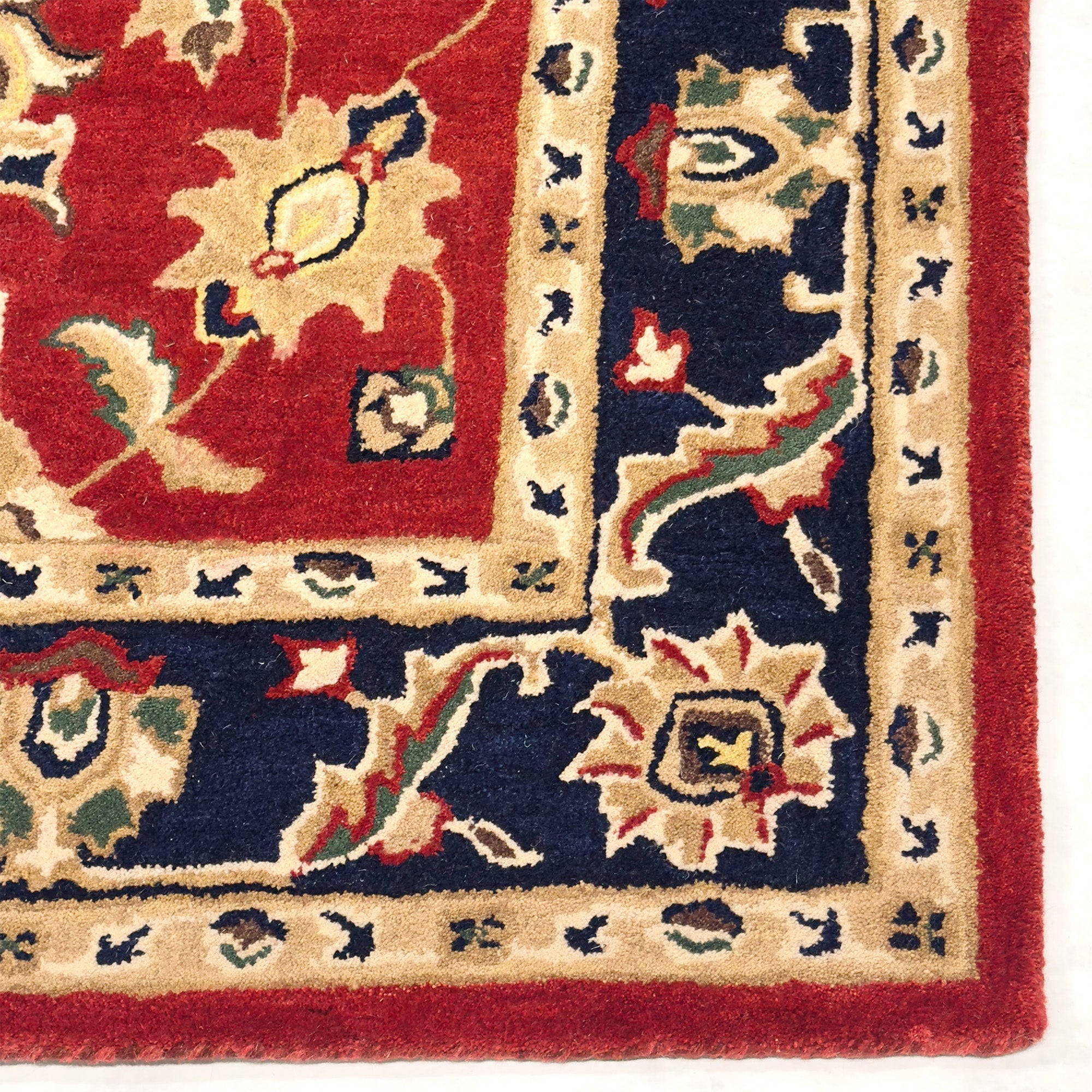 Persia-Keshan Red Navy Hand Tufted Rug Rectangle image