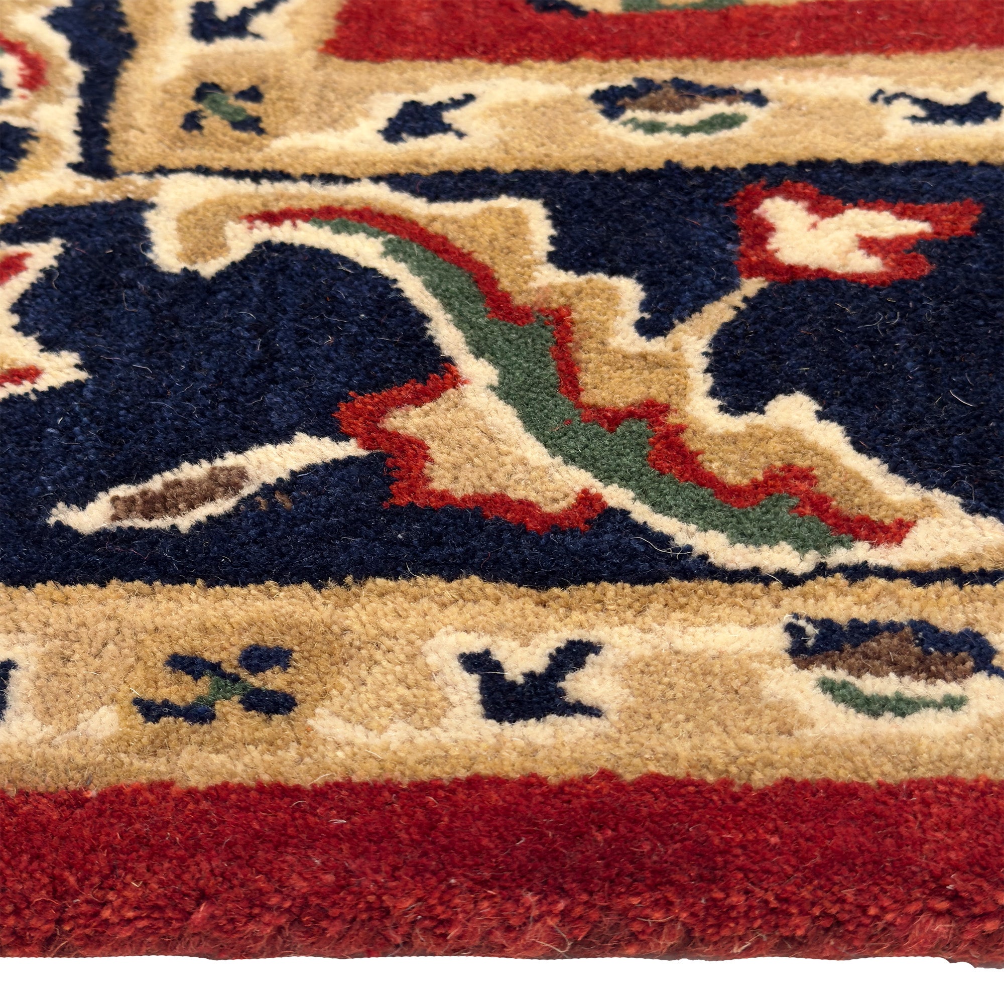 Persia-Keshan Red Navy Hand Tufted Rug Rectangle image