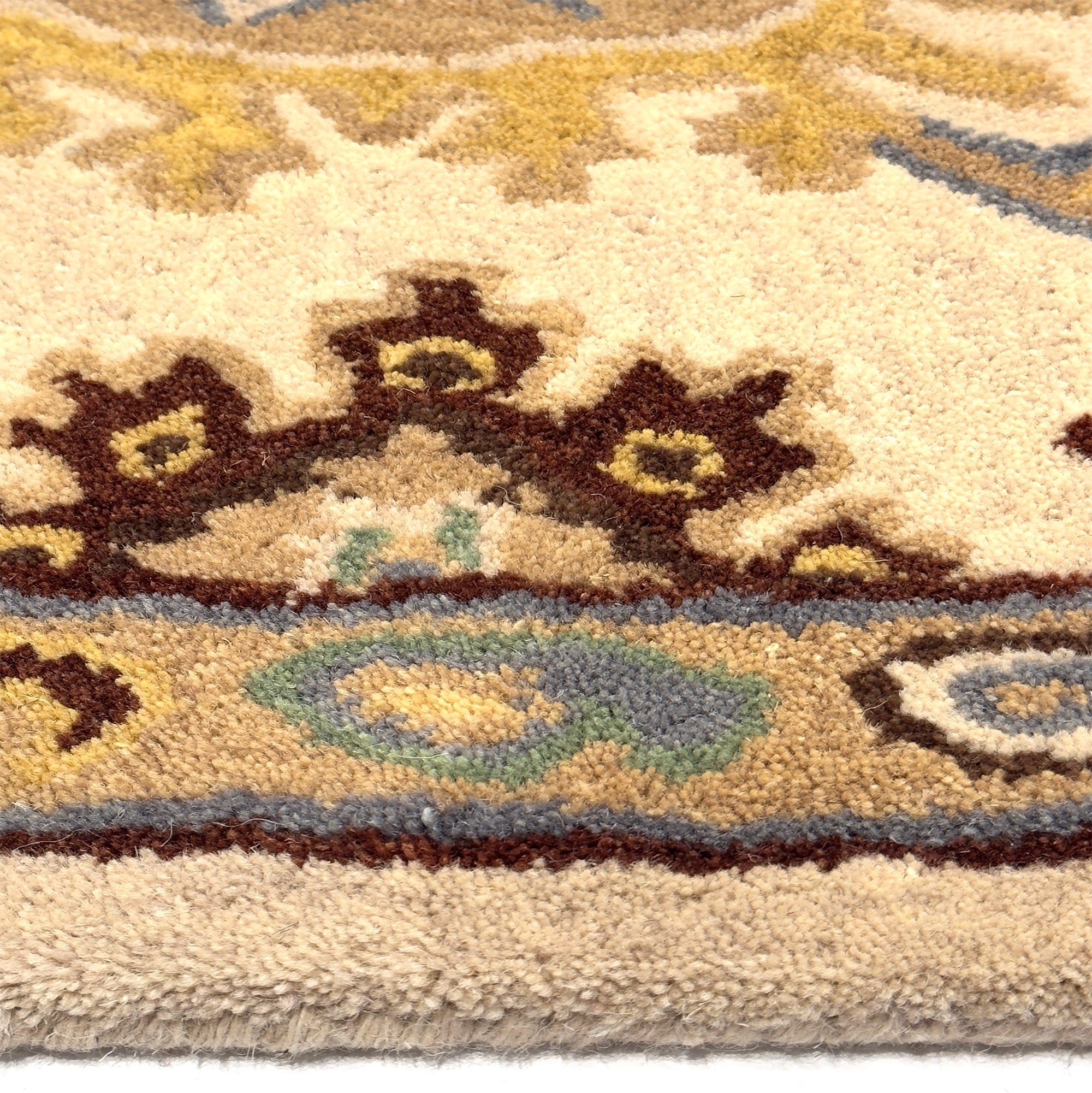 Persia-Mahal Ivory Hand Tufted Rug Rectangle image