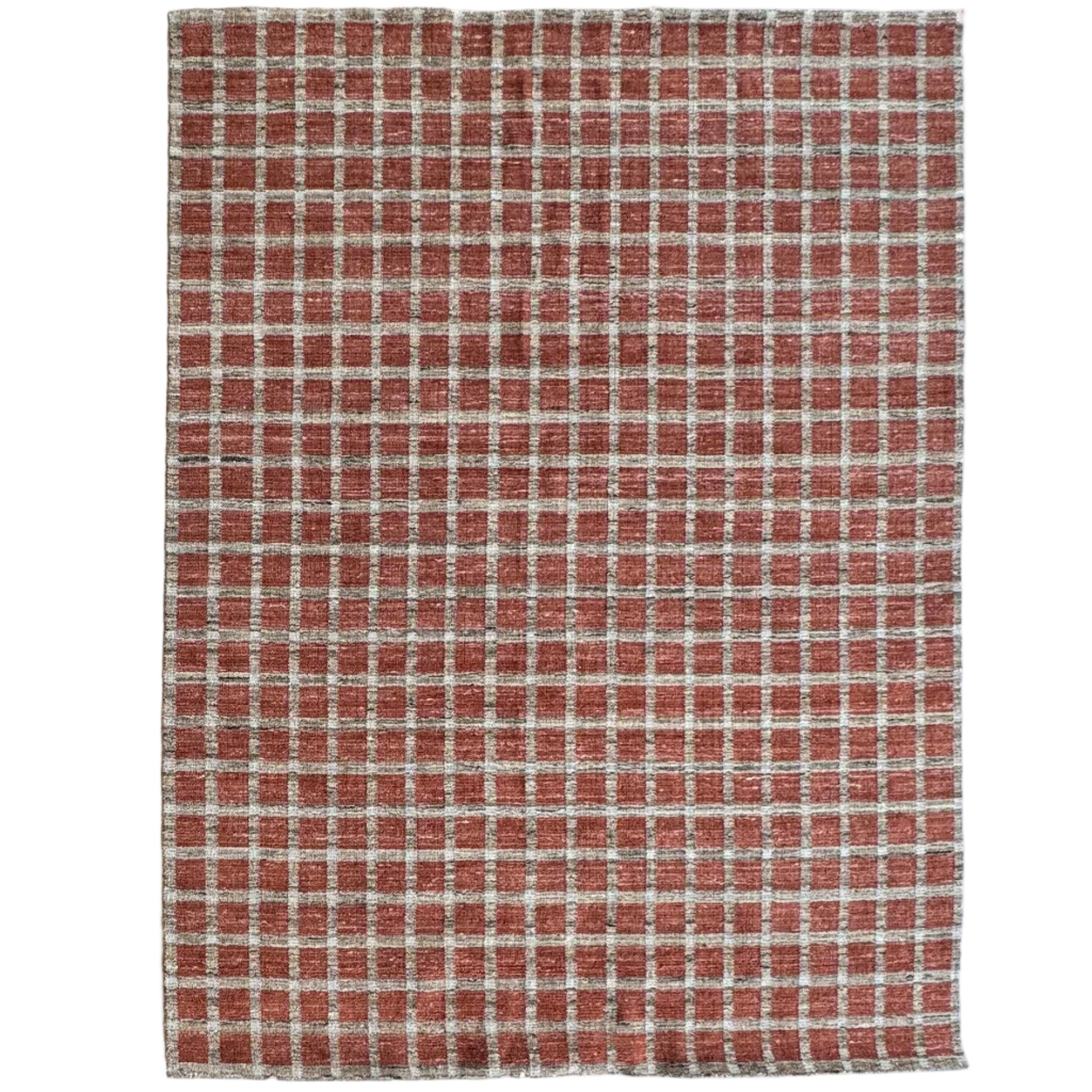 Tattersall Brick Hand Loomed Area Rug Rectangle image