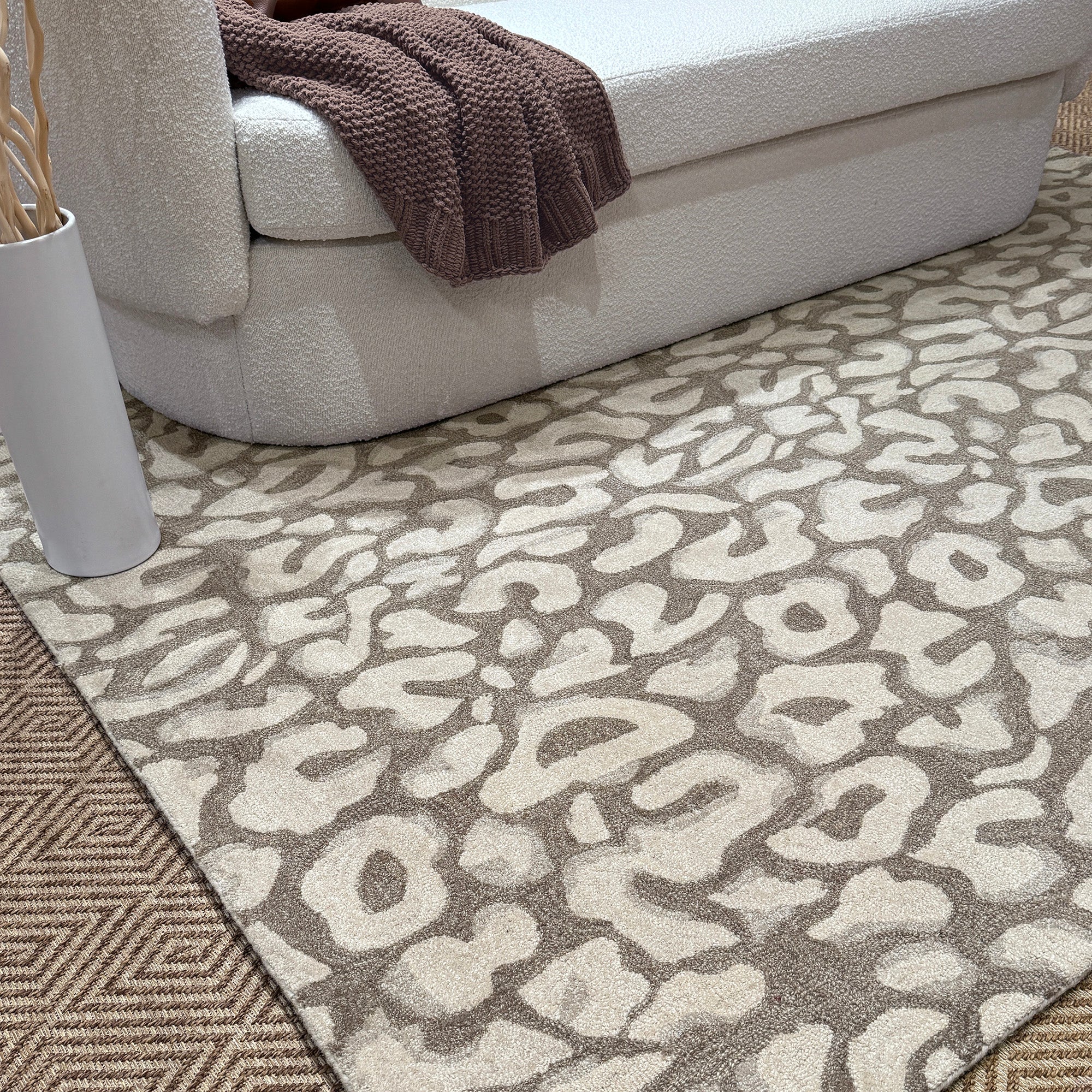 Serengeti-Leopard Natural Hand Tufted Rug Rectangle image