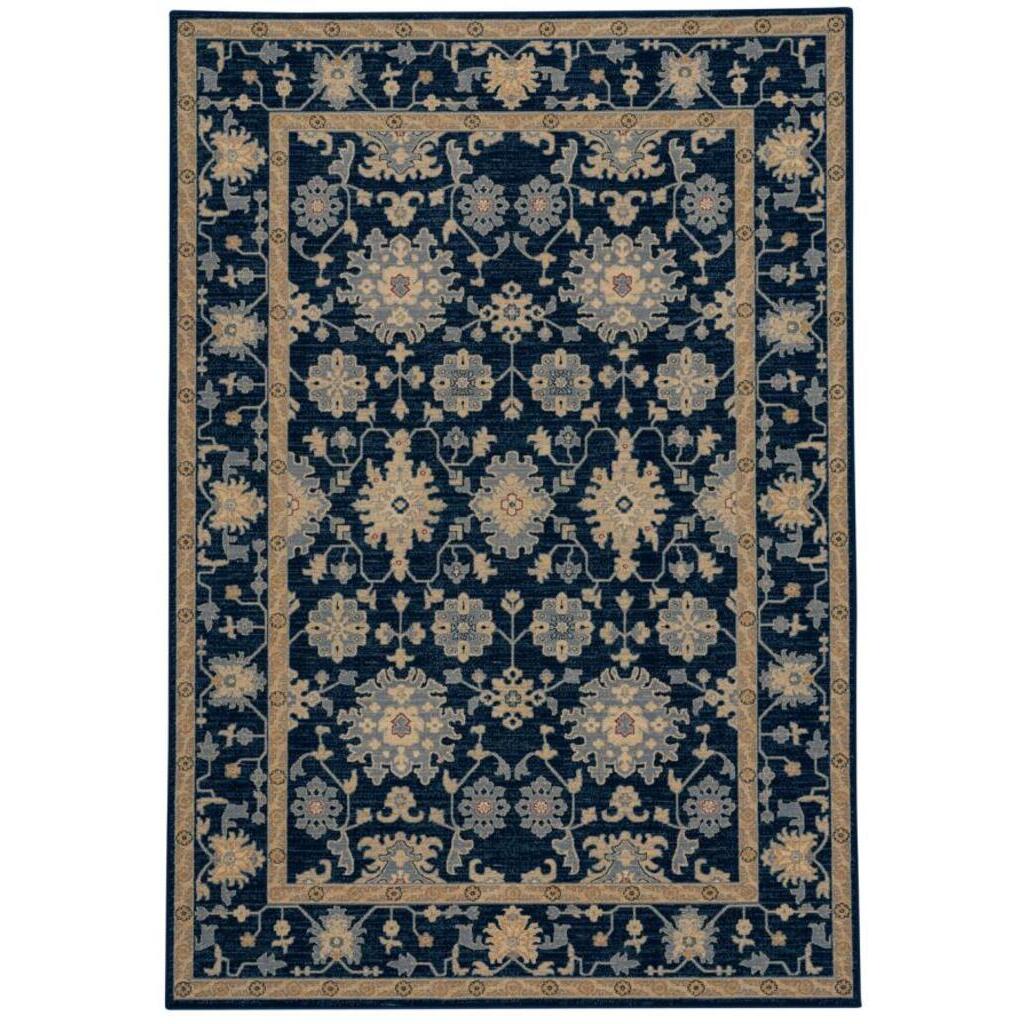 Metropolis-Ushak Navy Machine Woven Rug Rectangle image